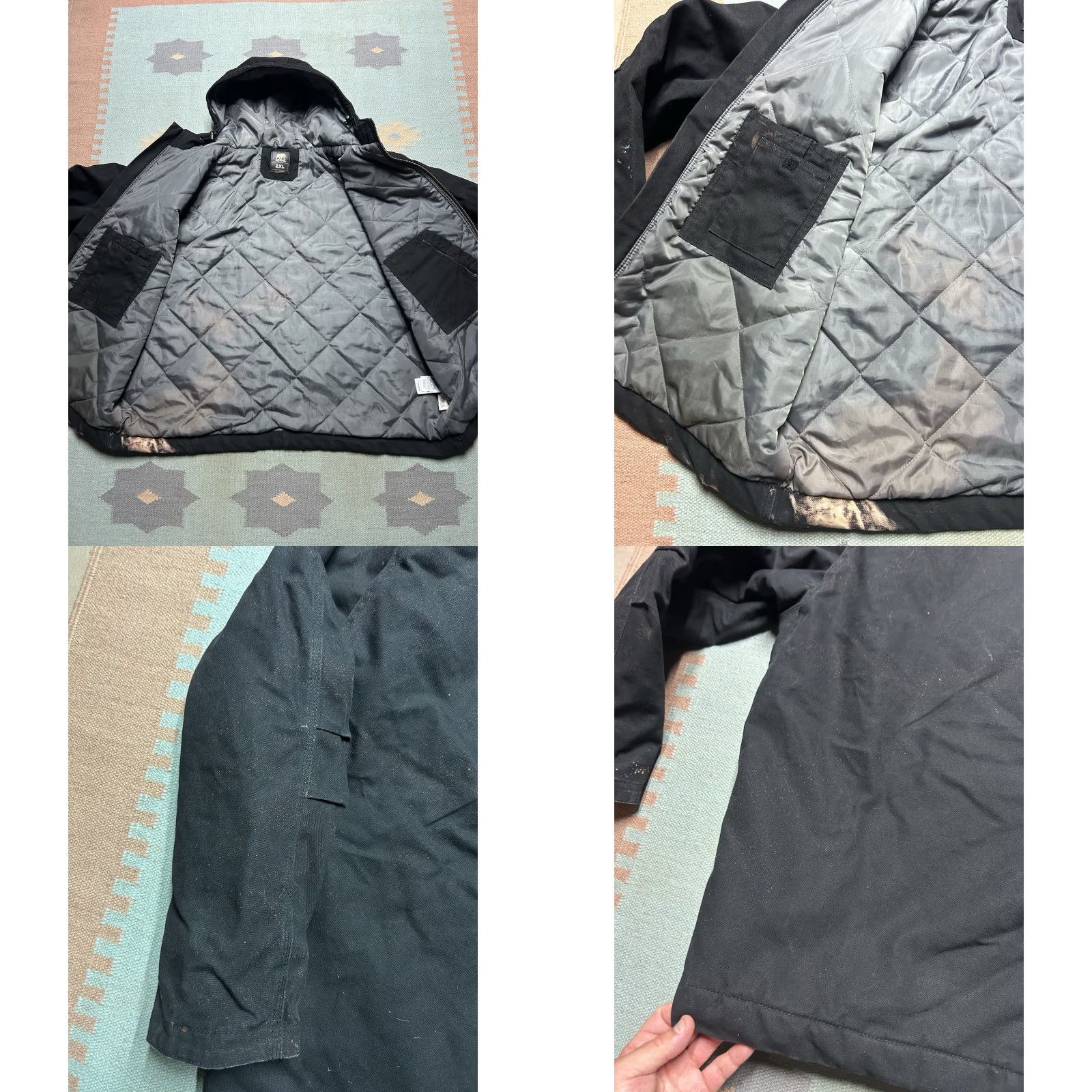 Carhartt VINTAGE Berne hooded work jacket black canvas carhartt style distressed XXL Size US XXL / EU 58 / 5 - 8 Thumbnail