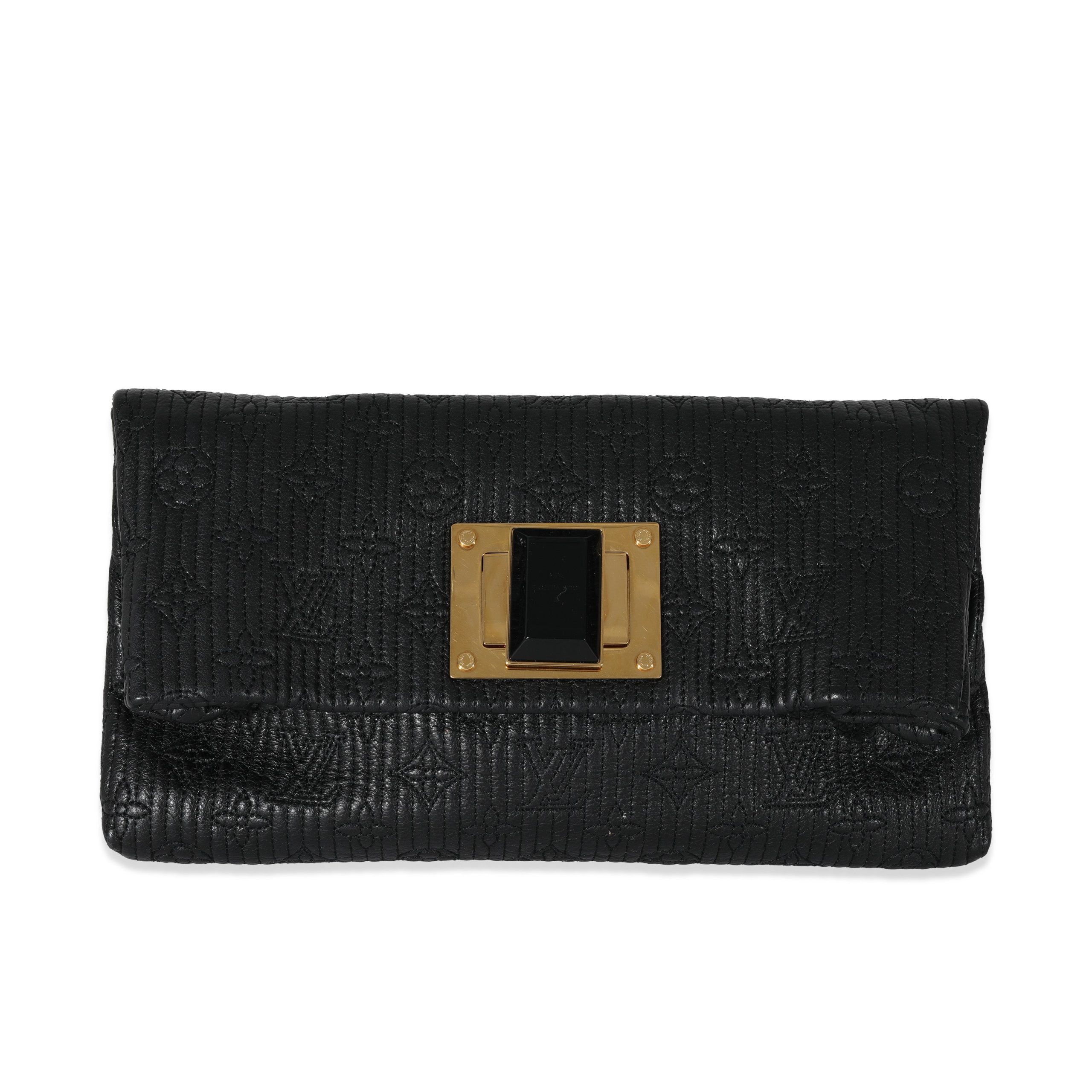 image of Louis Vuitton Black Monogram Limelight Altair Clutch, Women's