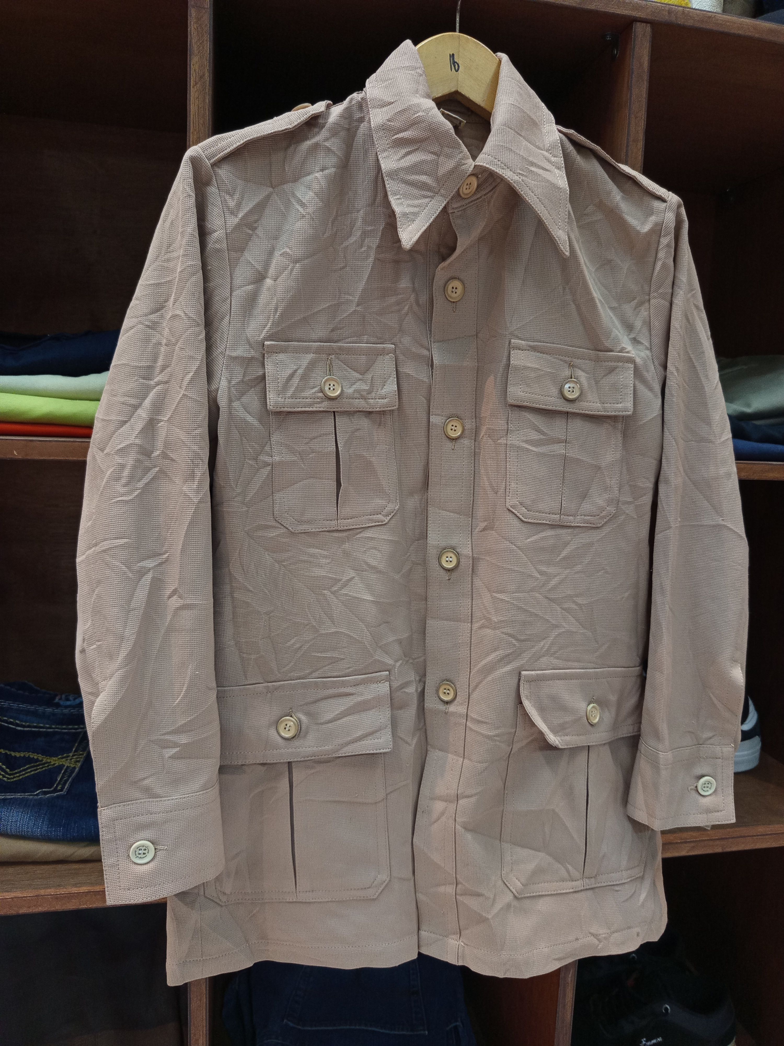 Japanese Brand 1970s Safari Bush Jacket Beige Size US M / EU 48-50 / 2 - 5 Thumbnail