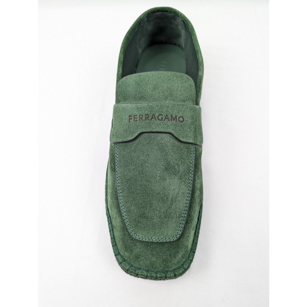 Salvatore Ferragamo o1rshd1 Suede Calf Desco Loafers in Forest Green Size US 9 / EU 42 - 6 Thumbnail