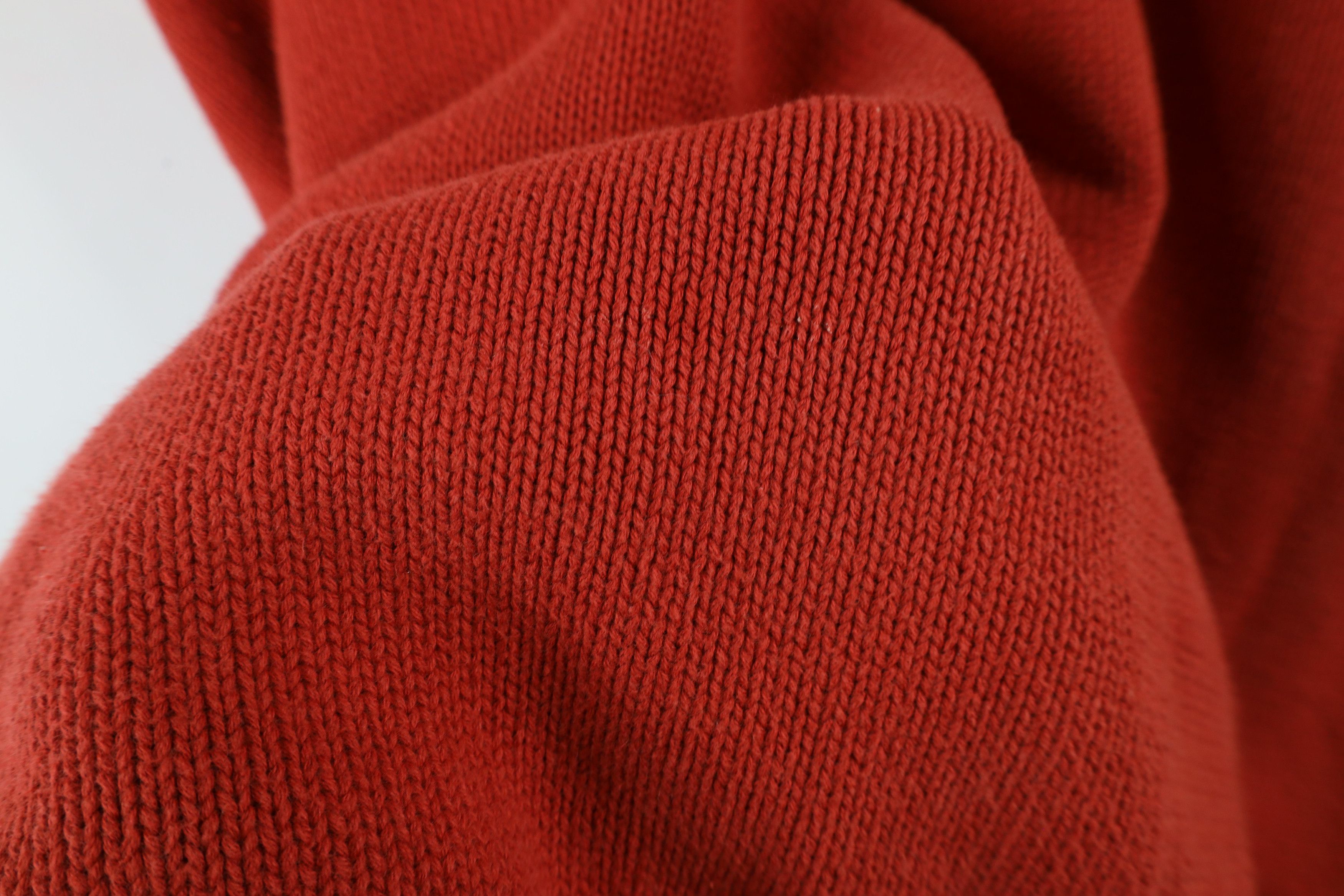 Vintage Vintage 90s Streetwear Cotton Knit Crewneck Sweater Orange Size US XL / EU 56 / 4 - 5 Thumbnail