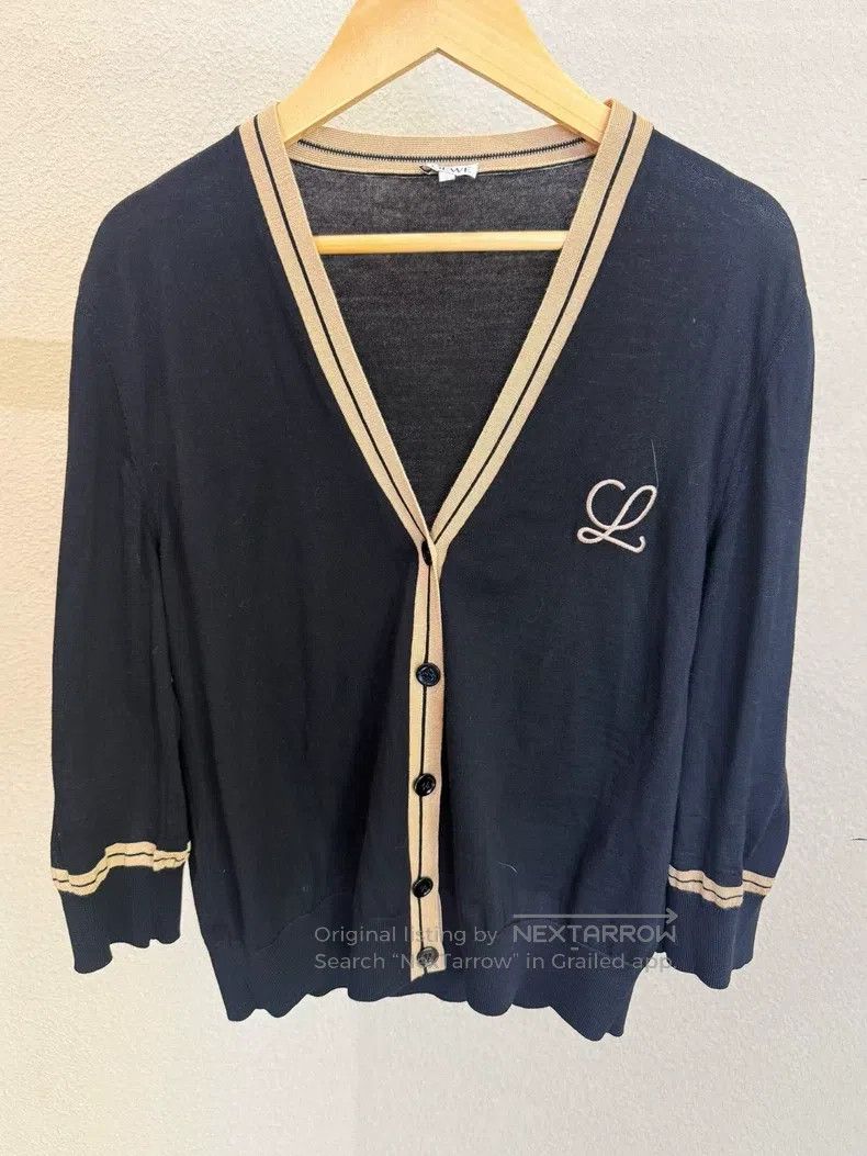 Loewe Loewe Embroidered Logo wool cardigan Size M / US 6-8 / IT 42-44 - 1 Thumbnail