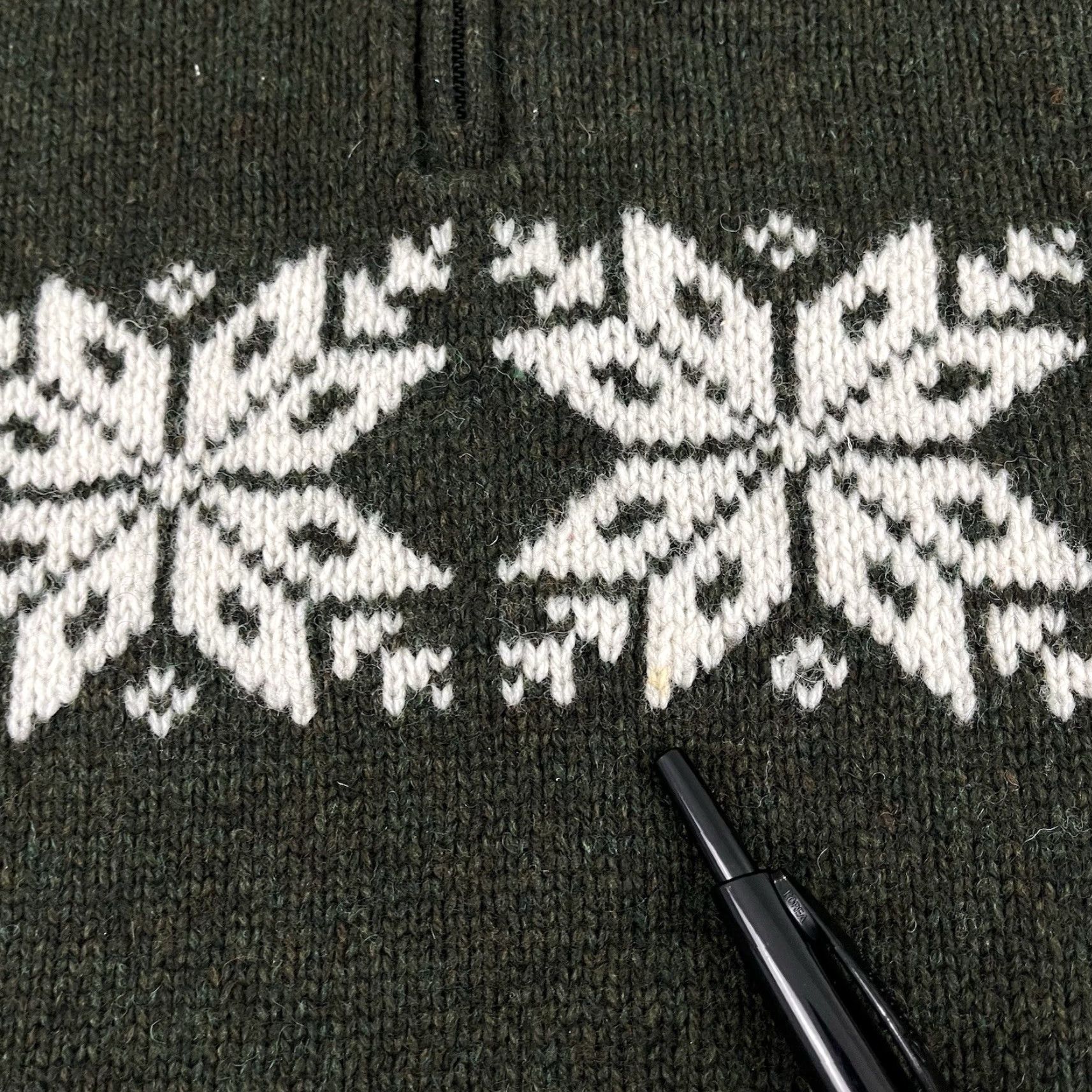 Brooks Brothers Brooks Brothers Sweater Mens XL Green Fair Isle 1/4 Zip Pullover Size US XL / EU 56 / 4 - 7 Thumbnail