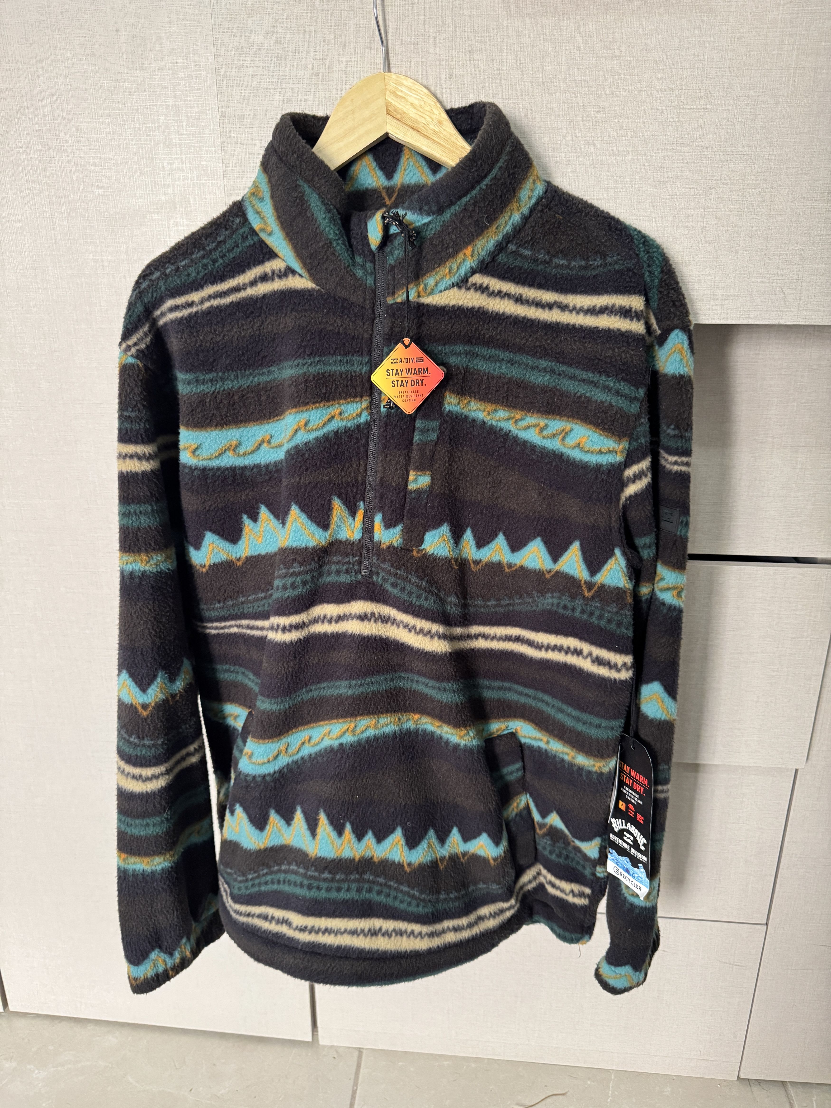 Billabong Billabong Boundary Half-Zip Mock Neck Fleece Sweater L Size US L / EU 52-54 / 3 - 1 Thumbnail