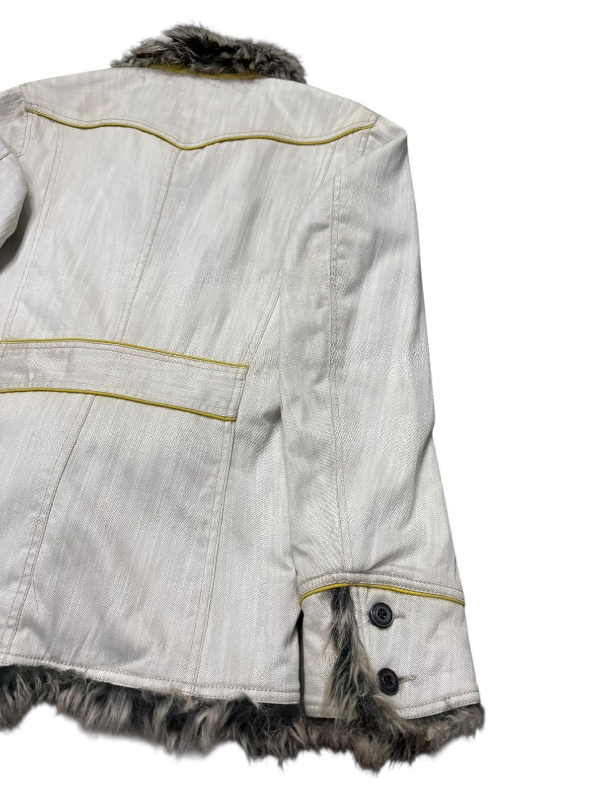 Japanese Brand Hideaways Nicole Fur Trimmed Rock Star Denim Jacket Size US S / EU 44-46 / 1 - 17 Thumbnail