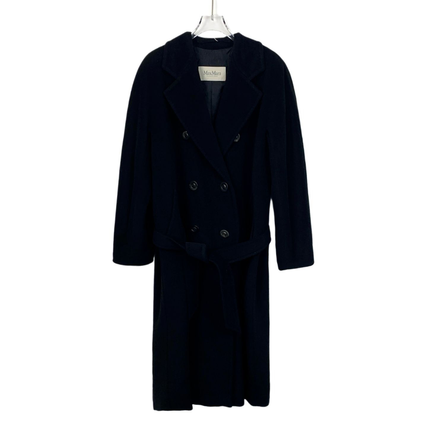 Max Mara MaxMara Double-Breasted Belted Wool & Cashmere Coat Black XS Size XS / US 0-2 / IT 36-38 - 1 Thumbnail