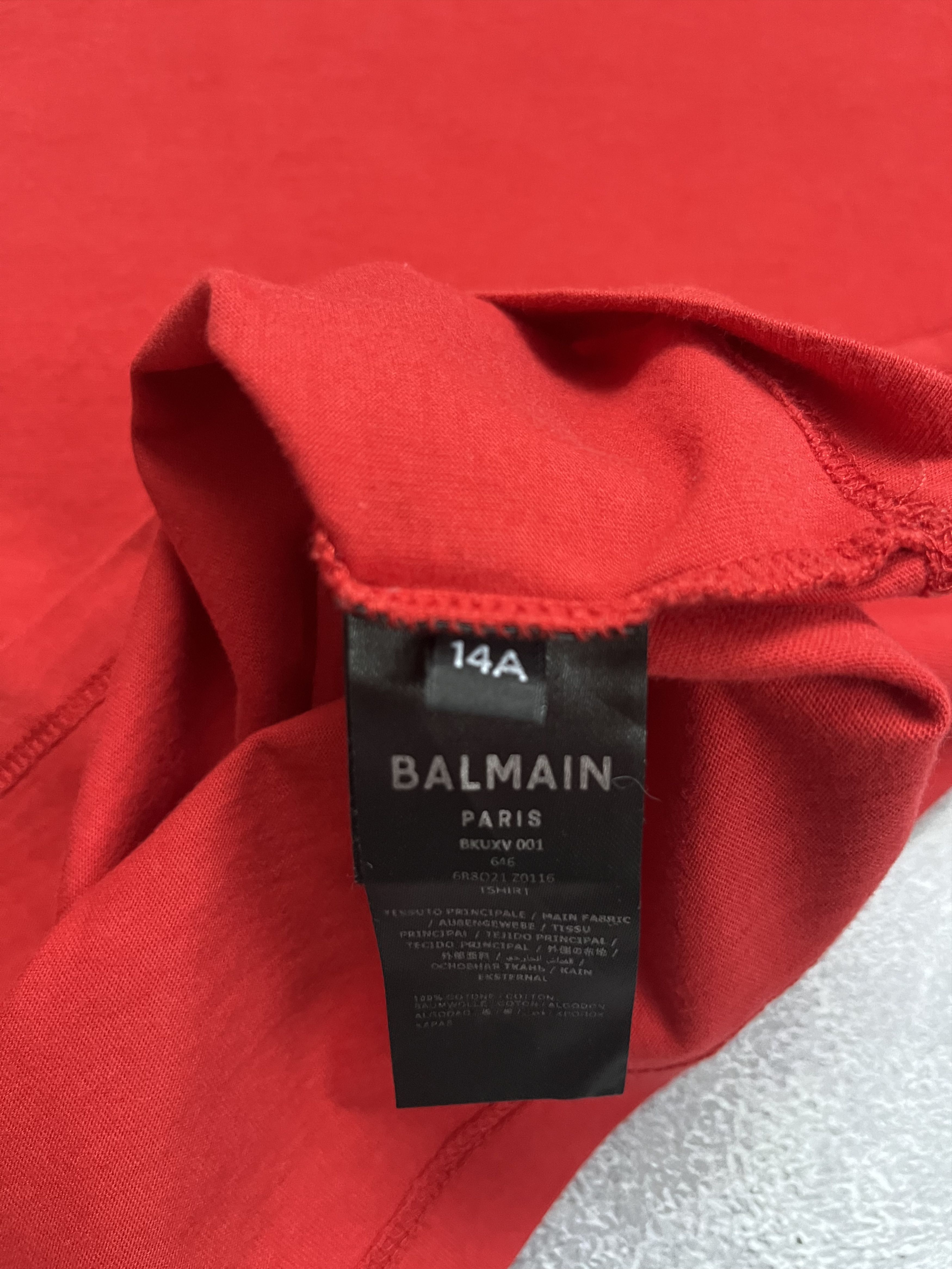 Balmain BALMAIN T-Shirt Red Women Small Logo Size S / US 4 / IT 40 - 4 Thumbnail