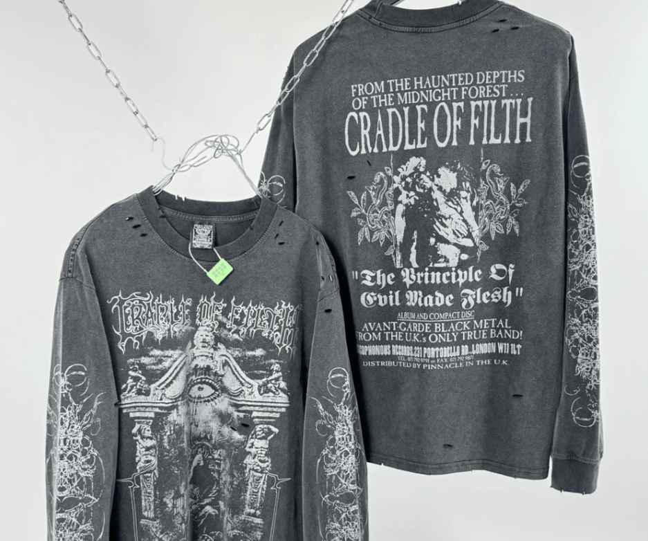 Japanese Brand Washed Print Long Sleeves Size US M / EU 48-50 / 2 - 2 Thumbnail