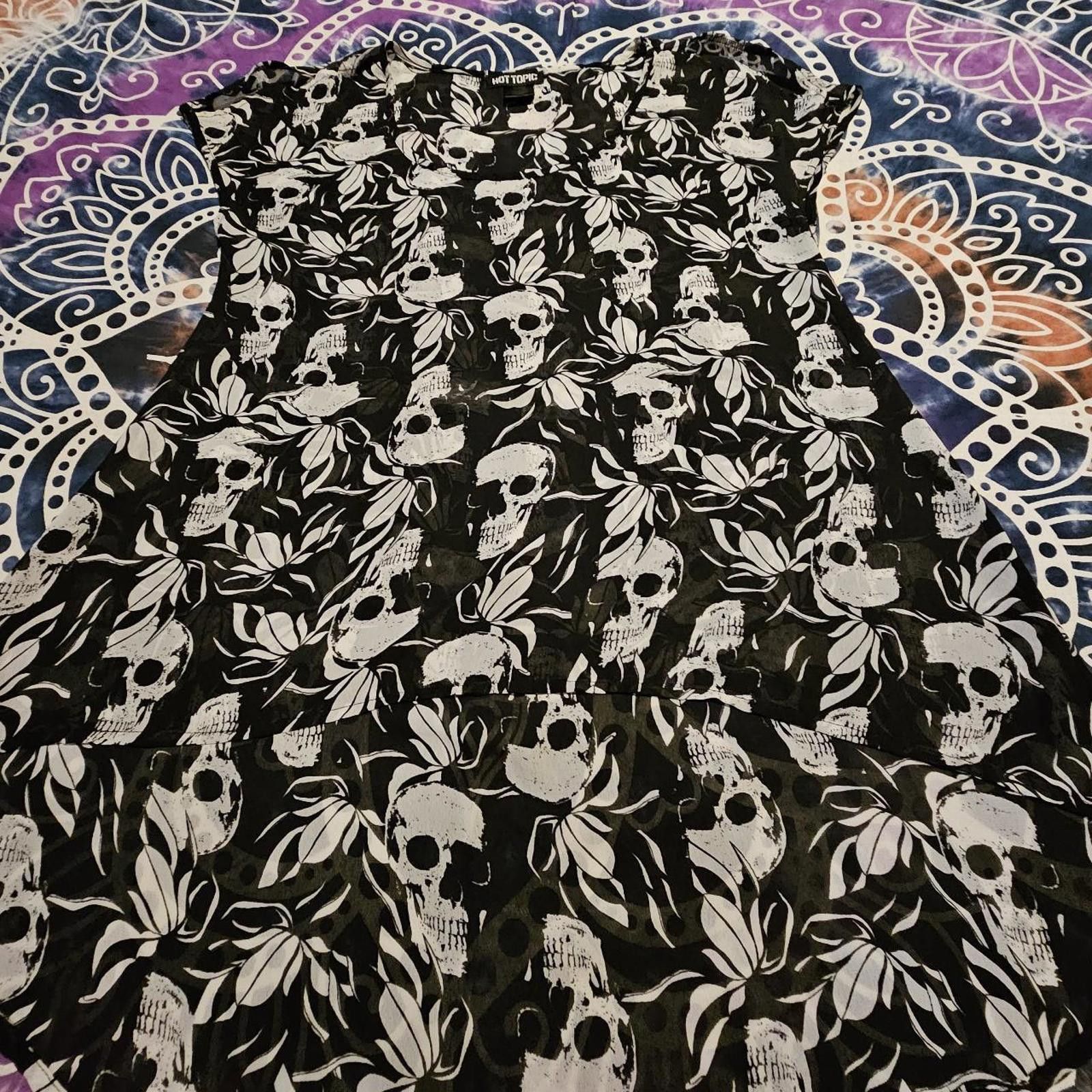 Hot Topic Hot Topic Women's Sheer Skeleton Blouse Size S / US 4 / IT 40 - 2 Thumbnail
