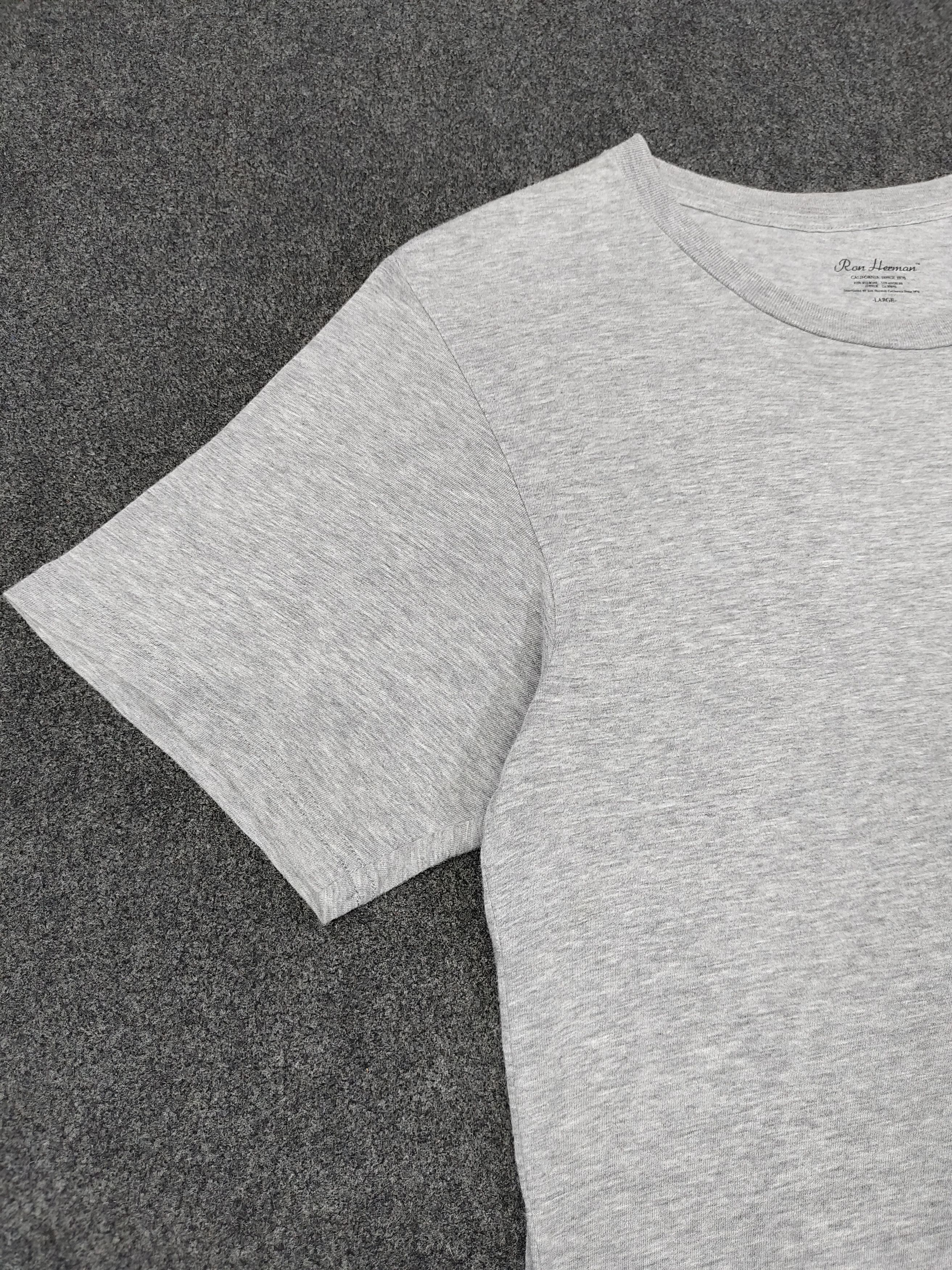 Ron Herman Ron Herman- Plain Minimal Grey Quiet Luxury Tshirt Size US L / EU 52-54 / 3 - 4 Thumbnail