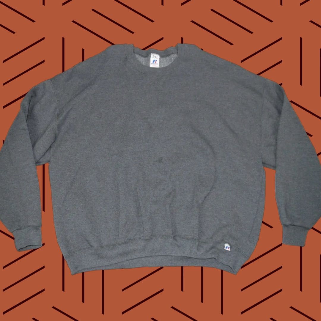 Russell Athletic VINTAGE Russell Athletic Hoodie Gray 3XL Adult 3XL Gray 50/50 Sweatshirt Crewneck Pullover Winter Streetwear Grunge 80s 90s Mens Size US XXL / EU 58 / 5 - 1 Thumbnail