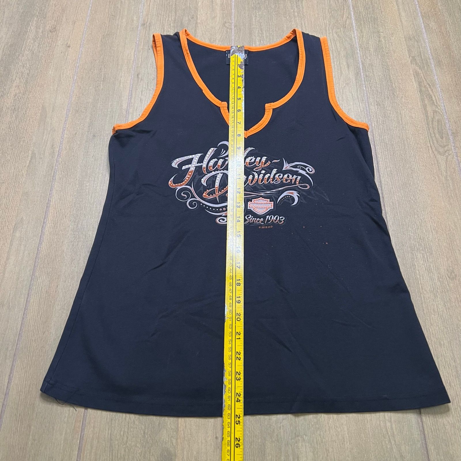 Harley Davidson Harley-Davidson Black and Orange Women's Tank Top size M/L Size M / US 6-8 / IT 42-44 - 4 Thumbnail