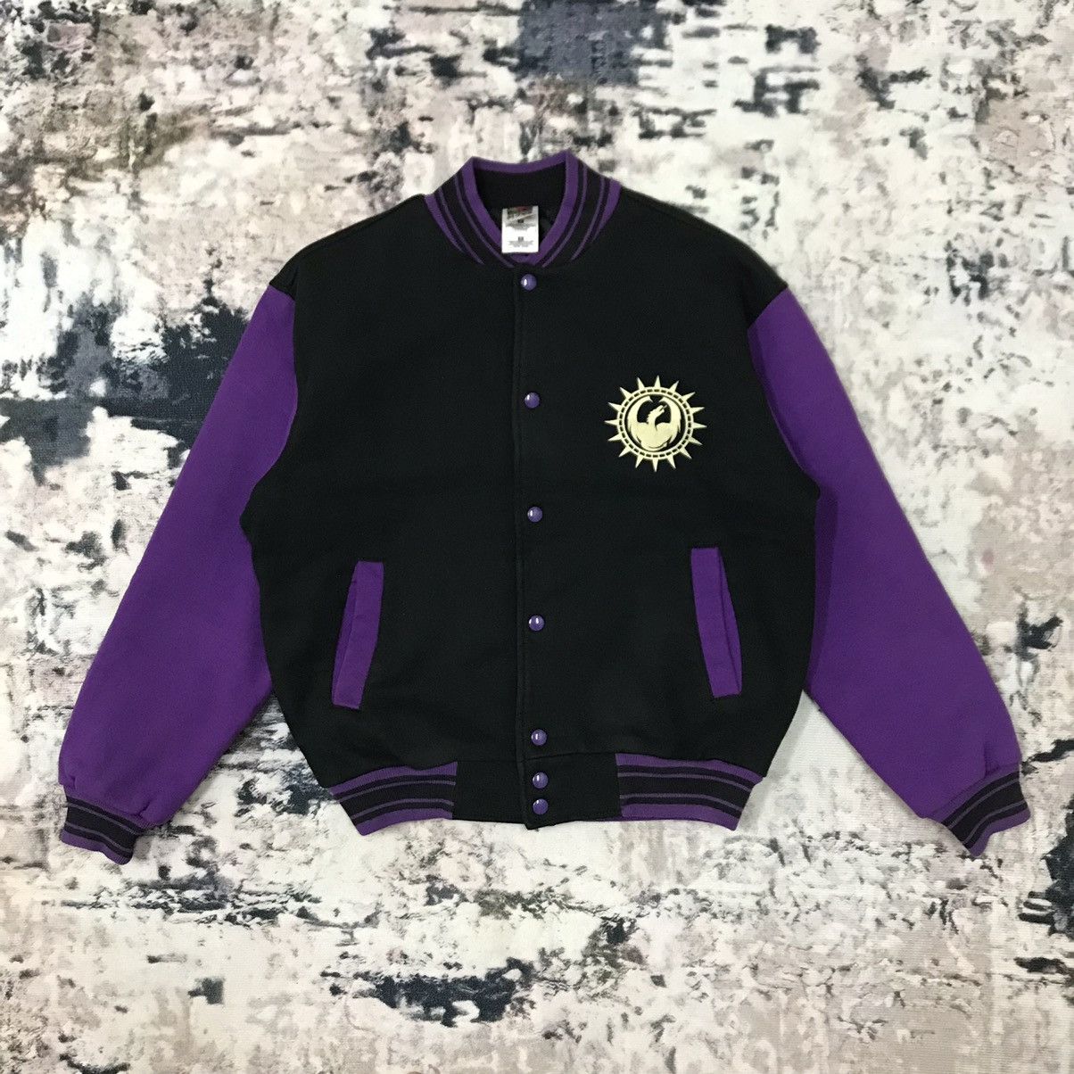 Fruit Of The Loom Vintage 90s Dragon Skateboarding Backhit Varsity Jacket Size US S / EU 44-46 / 1 - 4 Thumbnail