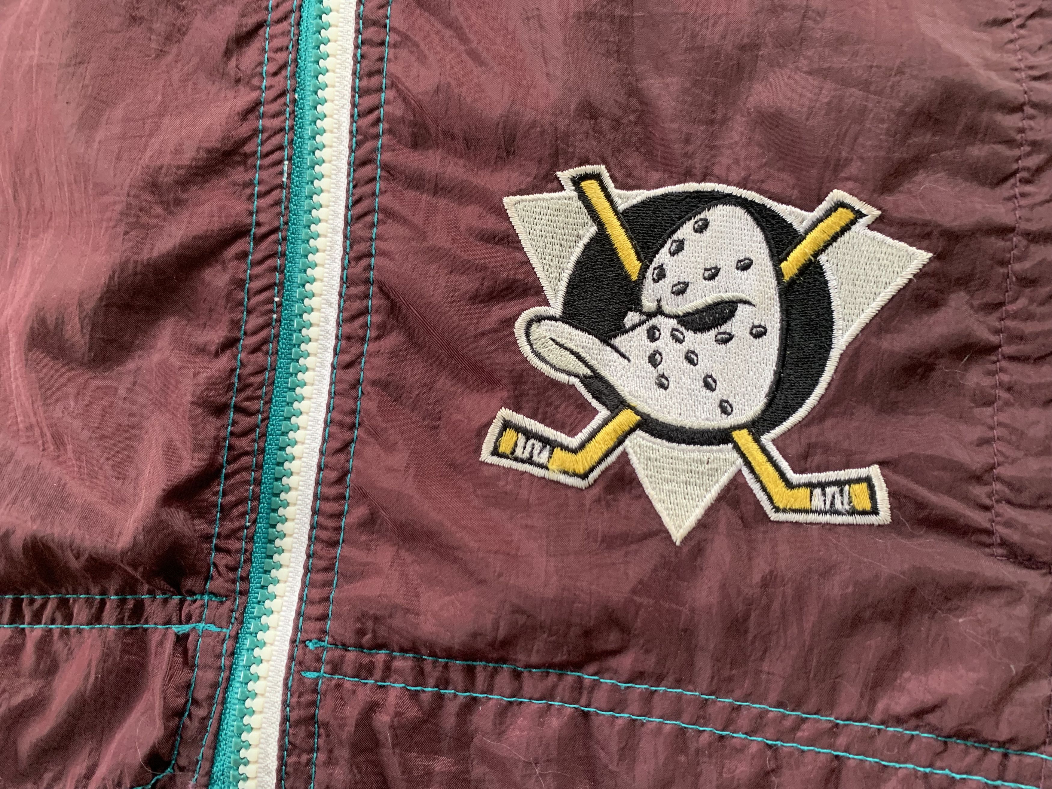 NHL Starter NHL Anaheim Mighty Ducks Zip Windbreaker Jacket Size M / US 6-8 / IT 42-44 - 6 Thumbnail