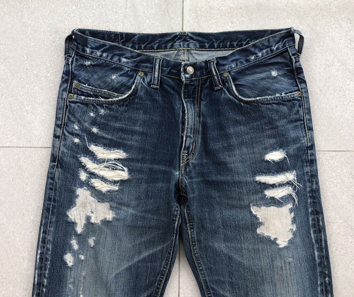 Blue Blue Japan Vintage blue blue japan denim Distressed Jeans Size US 33 - 2 Thumbnail
