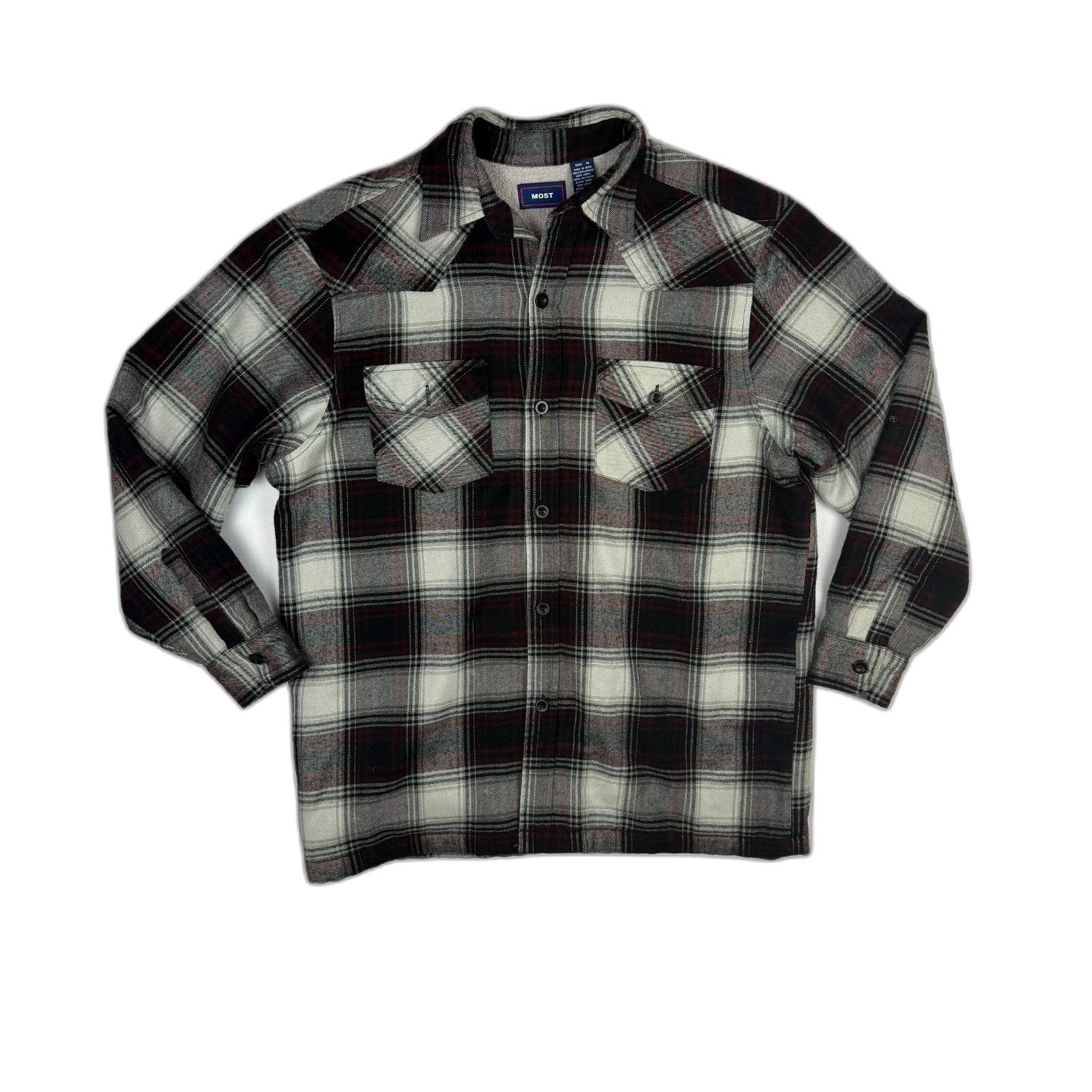 The Unbranded Brand Most Plaid Flannel Shirt Jacket Mens Medium Fleece Lined She Size US M / EU 48-50 / 2 - 1 Thumbnail