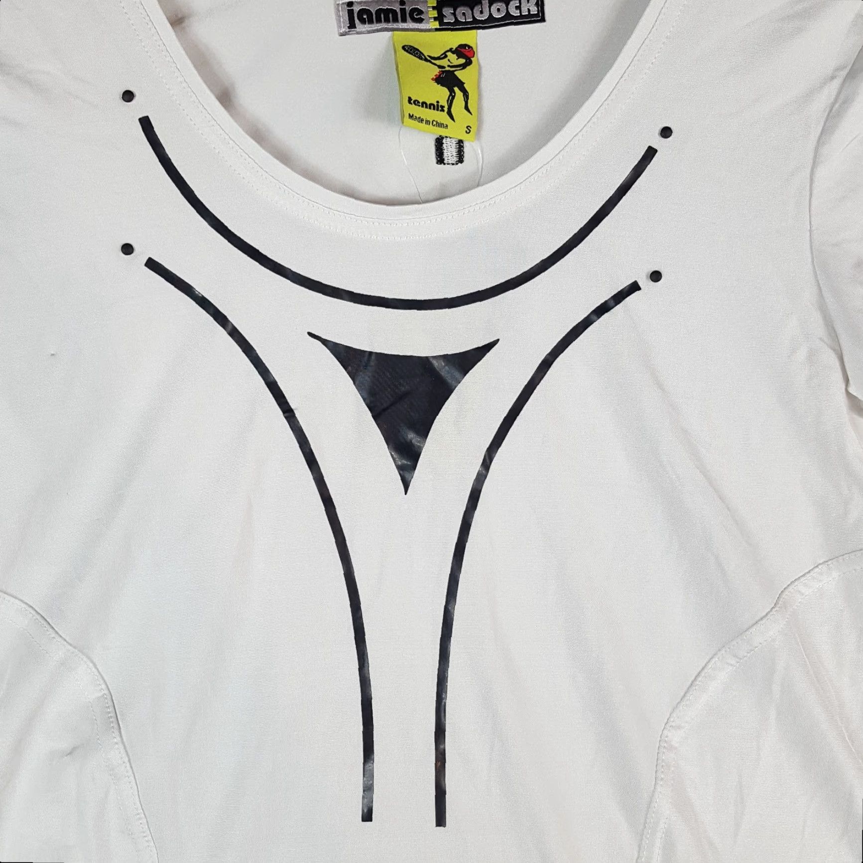 Vintage VINTAGE Y2K Preppy Stretch Tennis Top XS Breathable Short Sleeve T Shirt Jamie Sadock White Women’s Tee Size XS / US 0-2 / IT 36-38 - 3 Thumbnail
