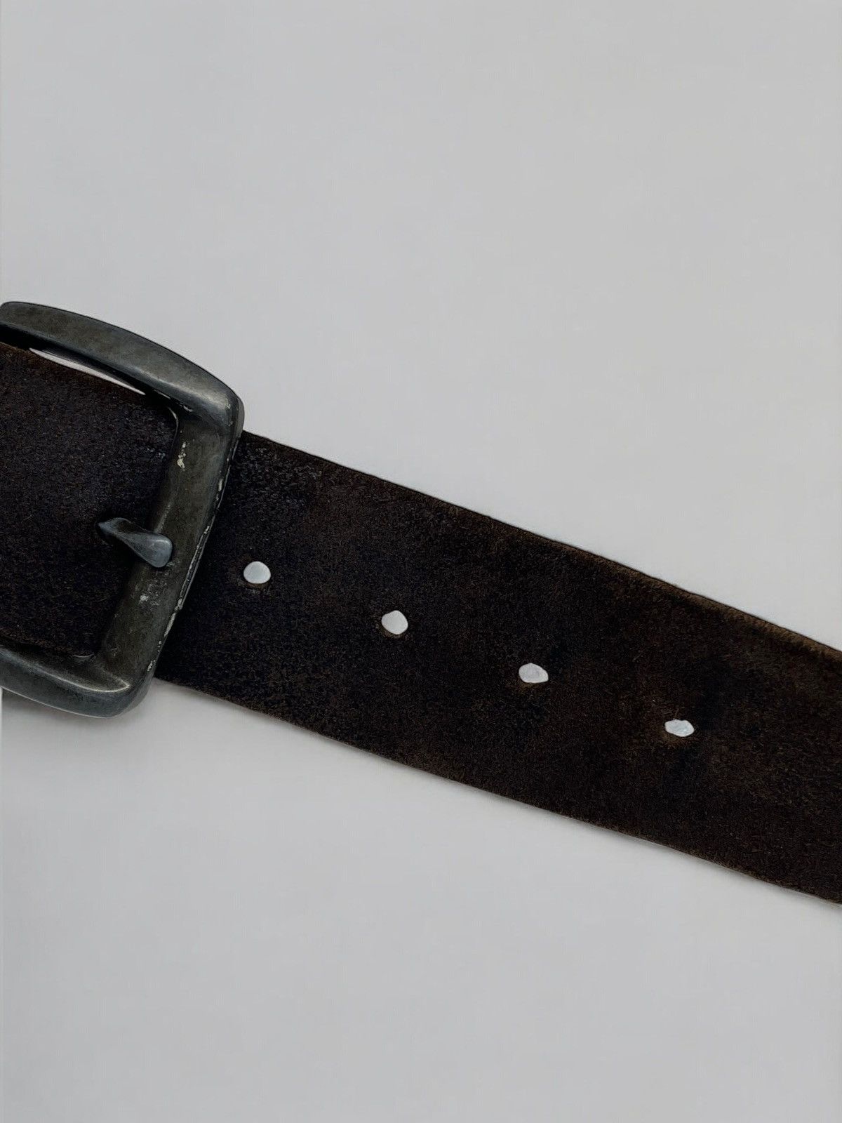 Diesel 🔥 Y2K DIESEL ITALIAN LEATHER BELT DARK BROWN GRUNGE STYLE Size ONE SIZE - 8 Thumbnail