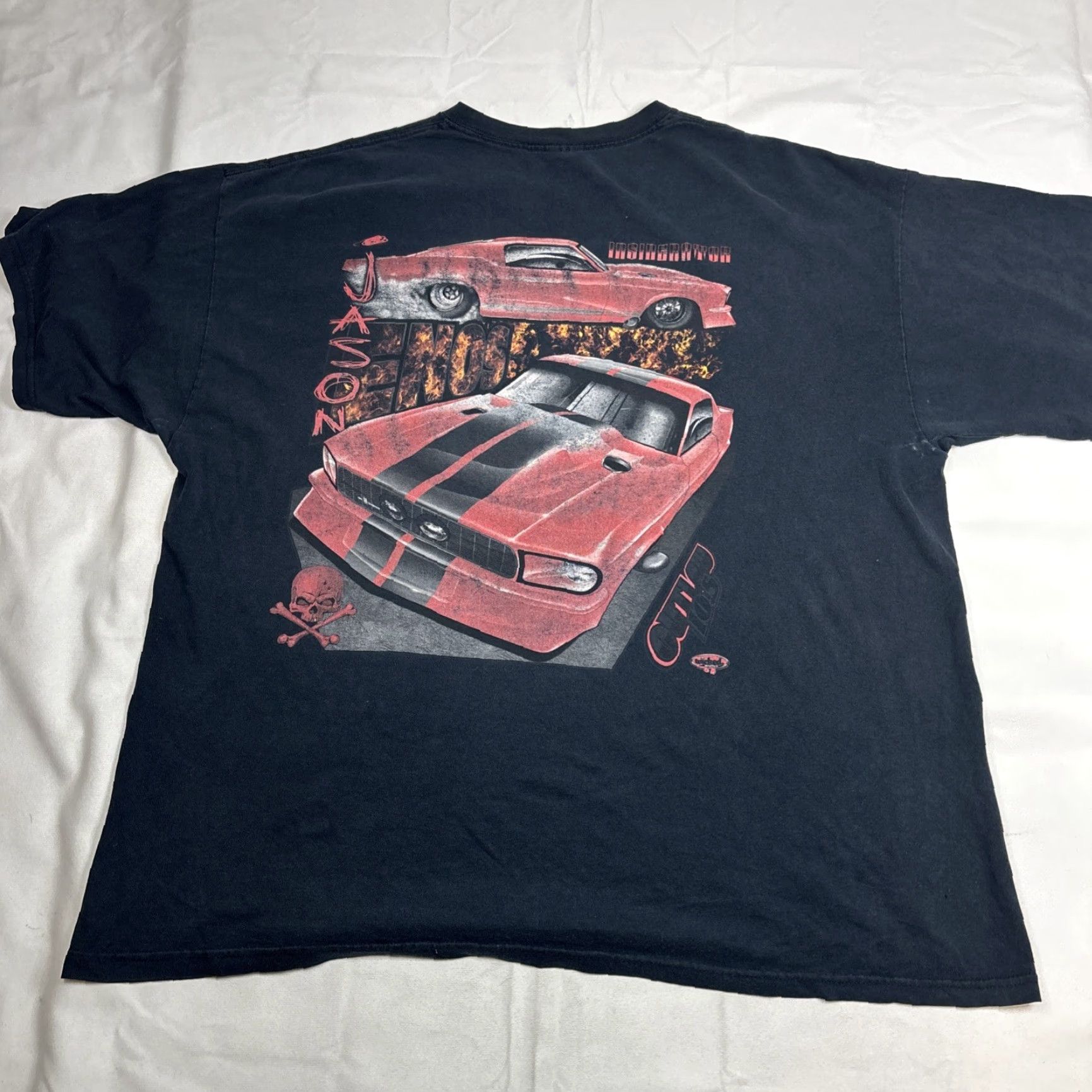 Gildan Gildan T Shirt Men 2XL Black Insinerator Drag Racing Mustang Outlaw Graphic Mens Size US XXL / EU 58 / 5 - 5 Thumbnail