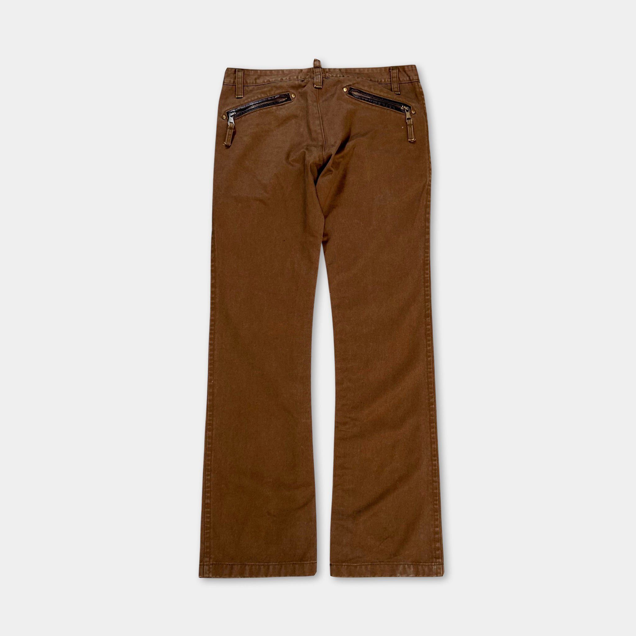 Dsquared2 Dsquared2 Brown Flare Pants Size US 34 / EU 50 - 3 Thumbnail