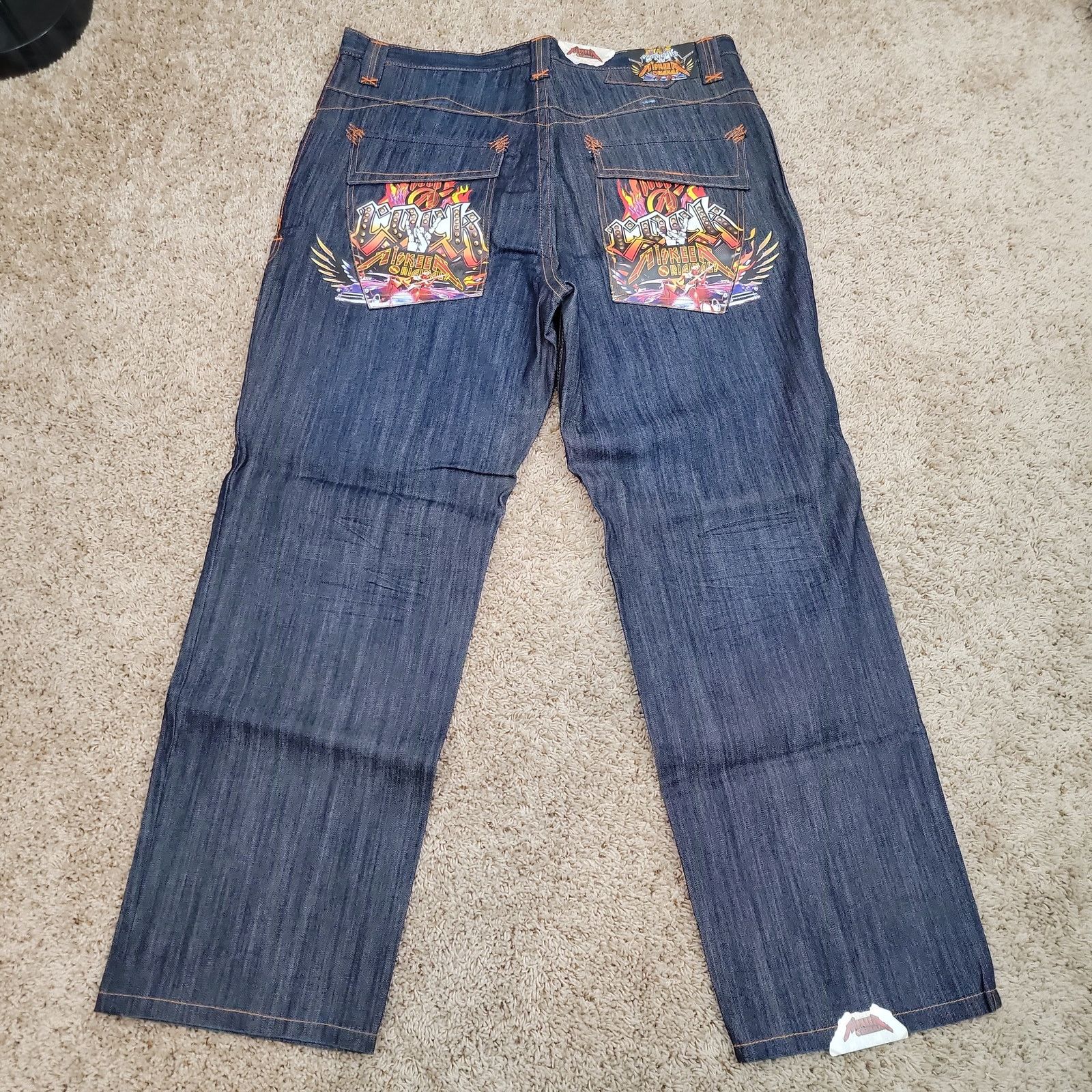 Vintage Vintage Miskeen Baggy Jeans 42x32 Rock Roll Skater Rap Y2K Size US 42 / EU 58 - 1 Thumbnail