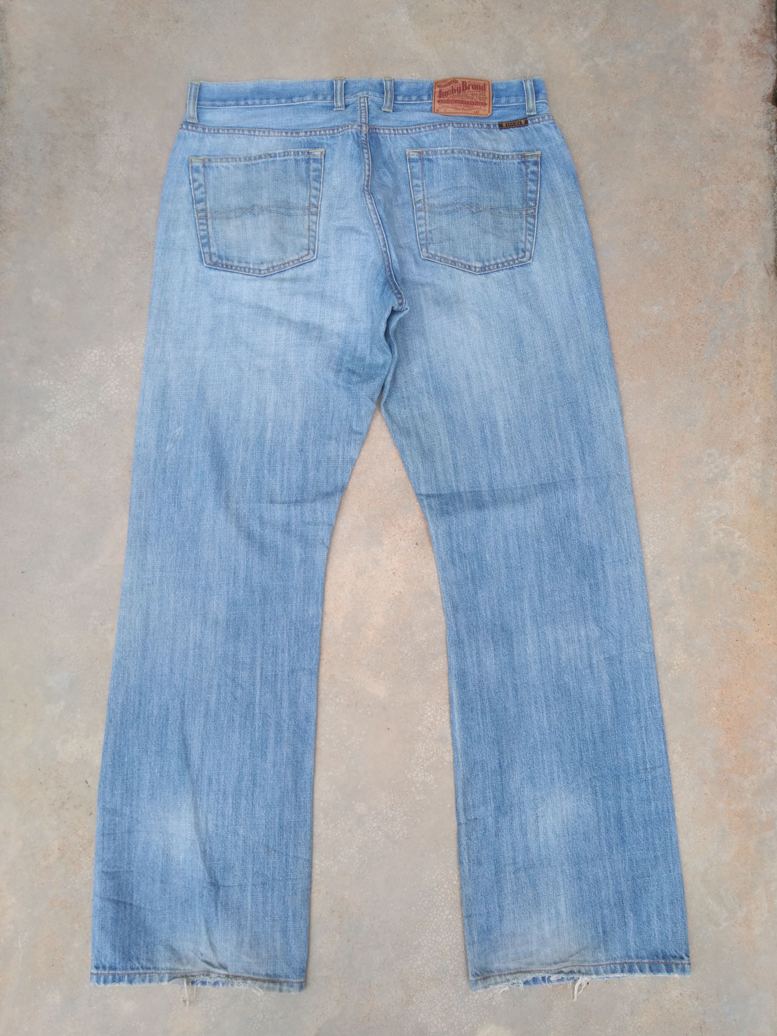 Japanese Brand × Jean × Vintage Vintage Distressed Flared Lucky Brand Boot Cut Jeans 36x34 Size US 36 / EU 52 - 2 Thumbnail