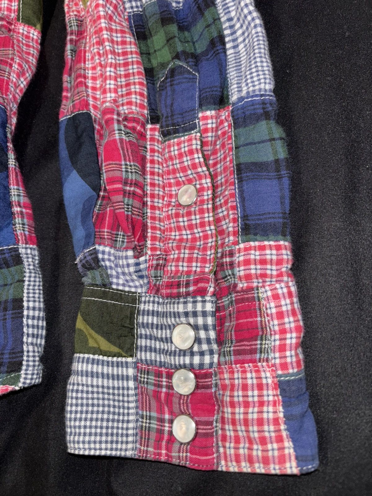 Bape Rare Vintage Nigo Era Camo Plaid Patchwork Button Up Shirt Size US S / EU 44-46 / 1 - 3 Thumbnail
