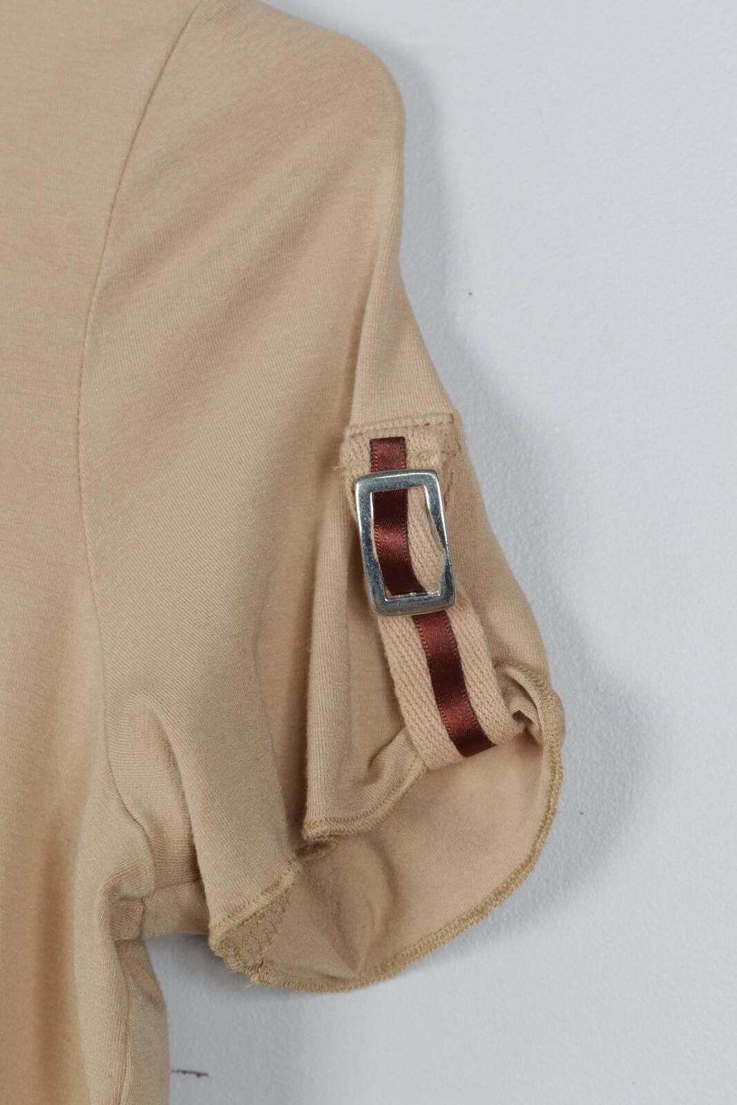 Other 00's Steilmann Buckle V-Neck T-Shirt Size L / US 10 / IT 46 - 3 Thumbnail