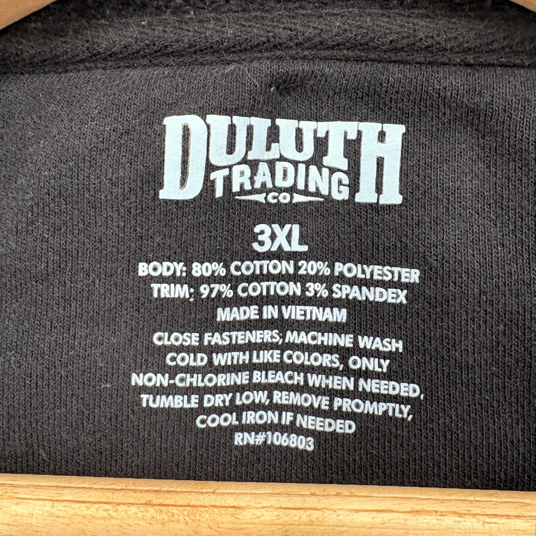 Vintage Duluth Hoodie Full Zip Mens 3XL Black Storm Cotton Heavyweight Size US XXL / EU 58 / 5 - 4 Thumbnail