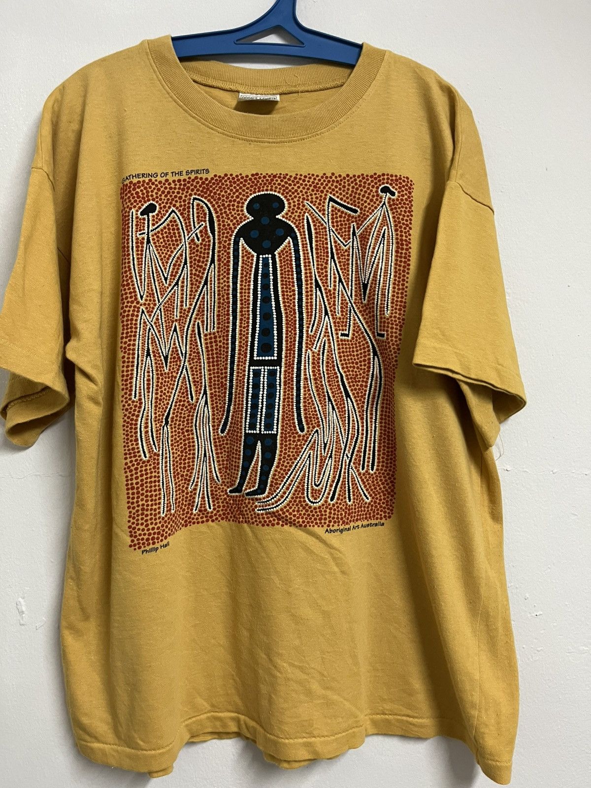 Fuck Art, Make Tees × Vintage 🔥 90s PHILLIP HALL GATHERING THE SPIRIT AUSTRALIAN ART Size US L / EU 52-54 / 3 - 1 Thumbnail