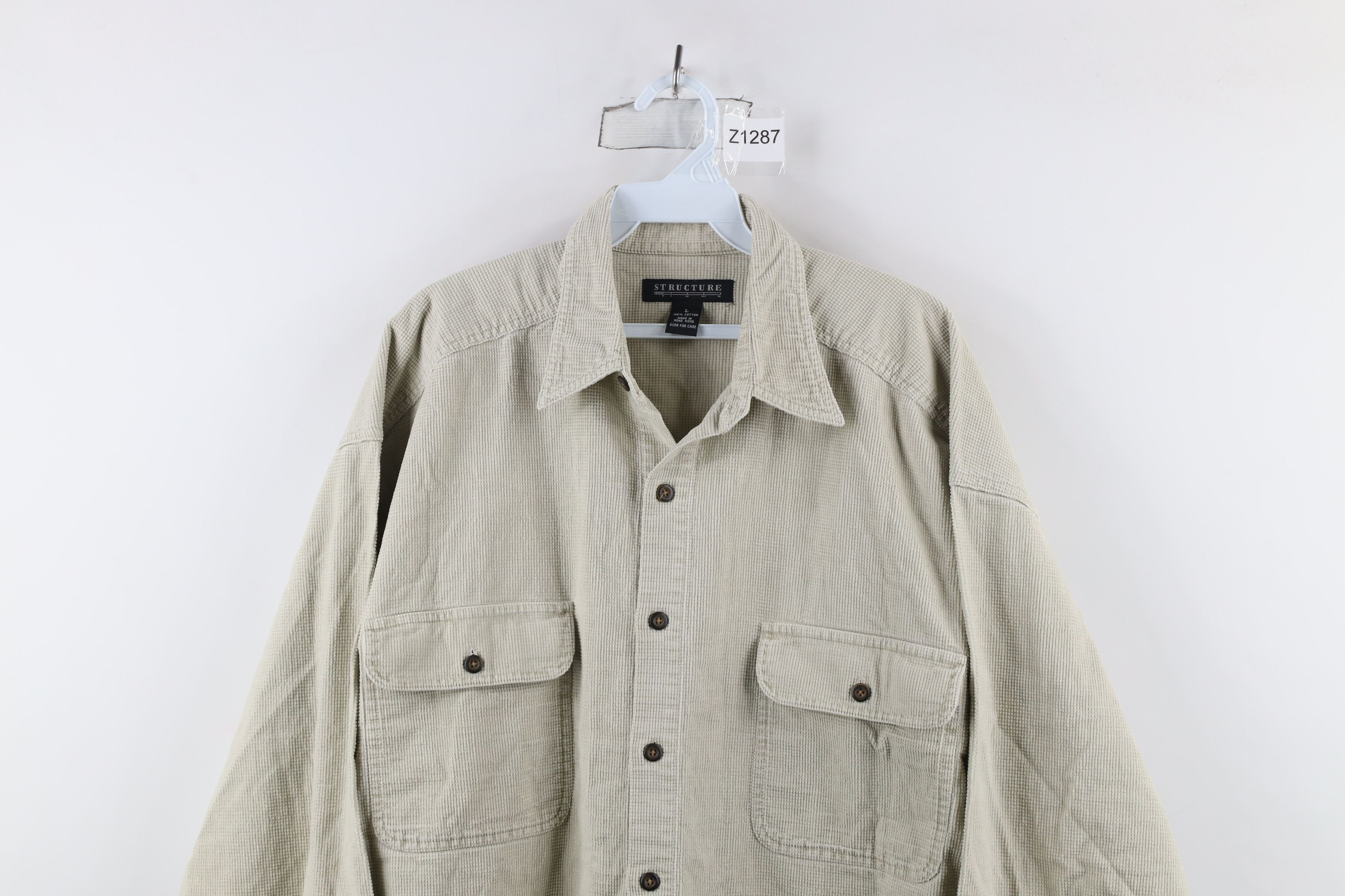 Vintage Vintage 90s Streetwear Heavyweight Collared Button Shirt Size US L / EU 52-54 / 3 - 2 Thumbnail