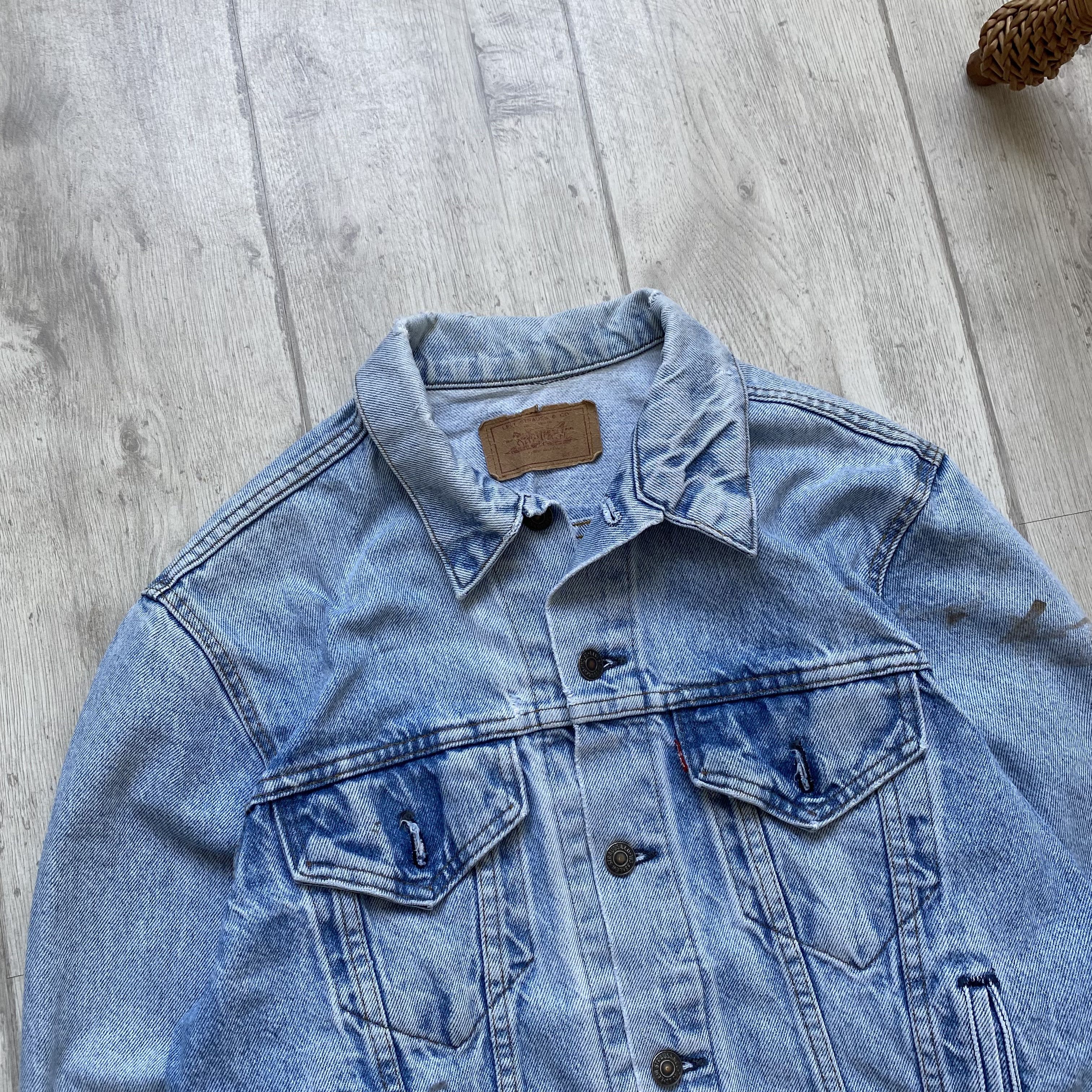Levi's Vintage Clothing Vintage 80s Levis denim jacket trucker distressed Made USA Size US M / EU 48-50 / 2 - 2 Thumbnail