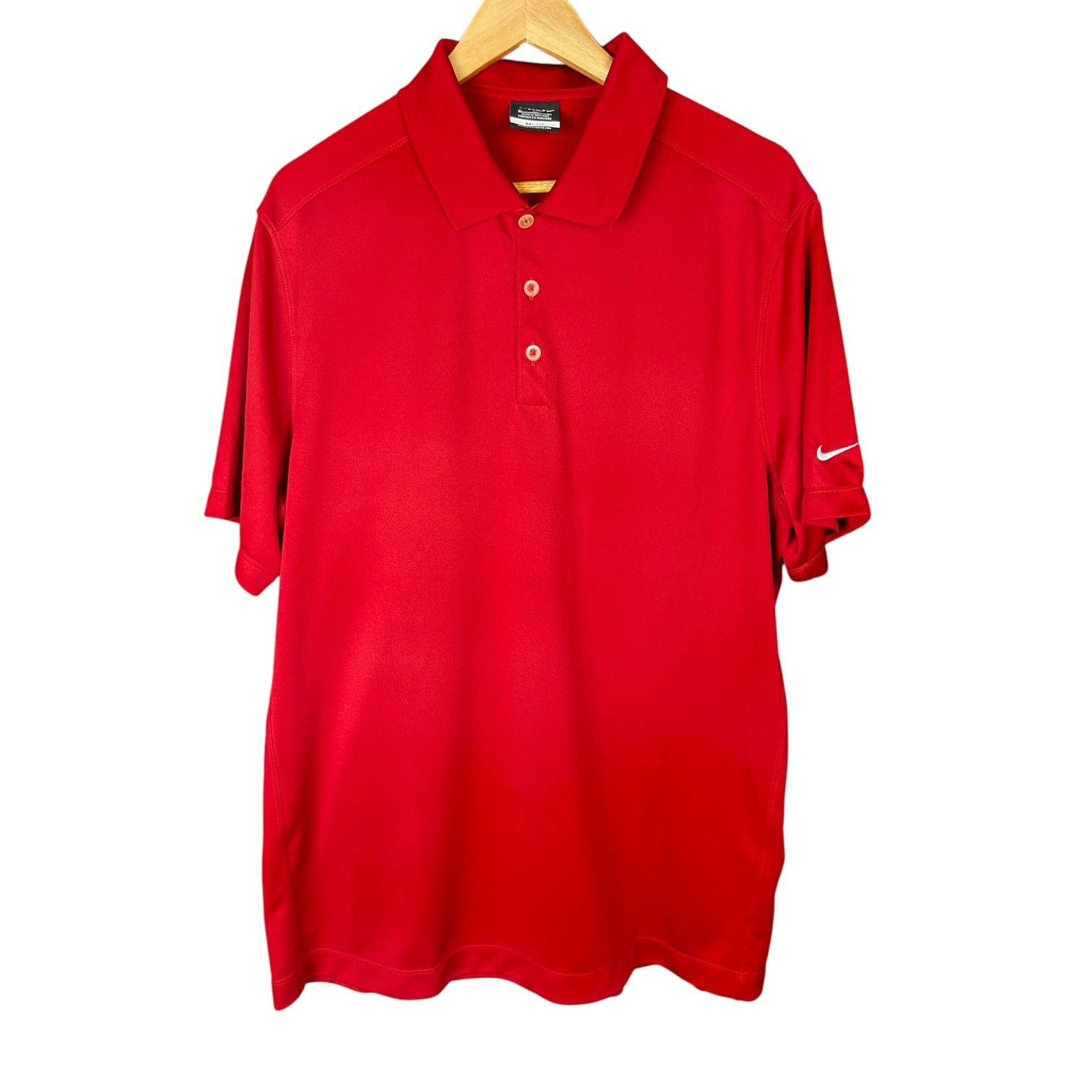 Nike Men's Nike Golf Red Dri-Fit Swoosh Logo Polo - Size XL Size US XL / EU 56 / 4 - 1 Thumbnail