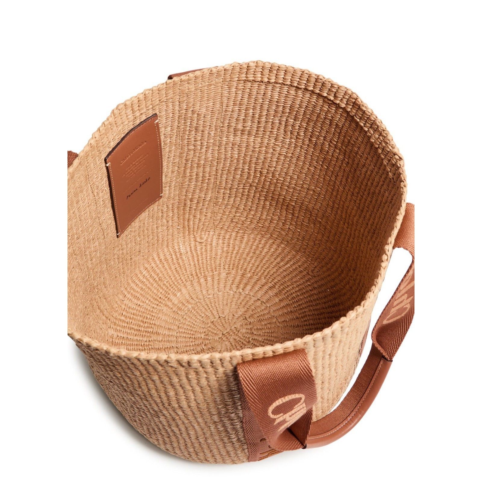 Chloe Chloe Large Basket Tote Dusty Tan Raffia-Effect Linen Should Size ONE SIZE - 4 Thumbnail