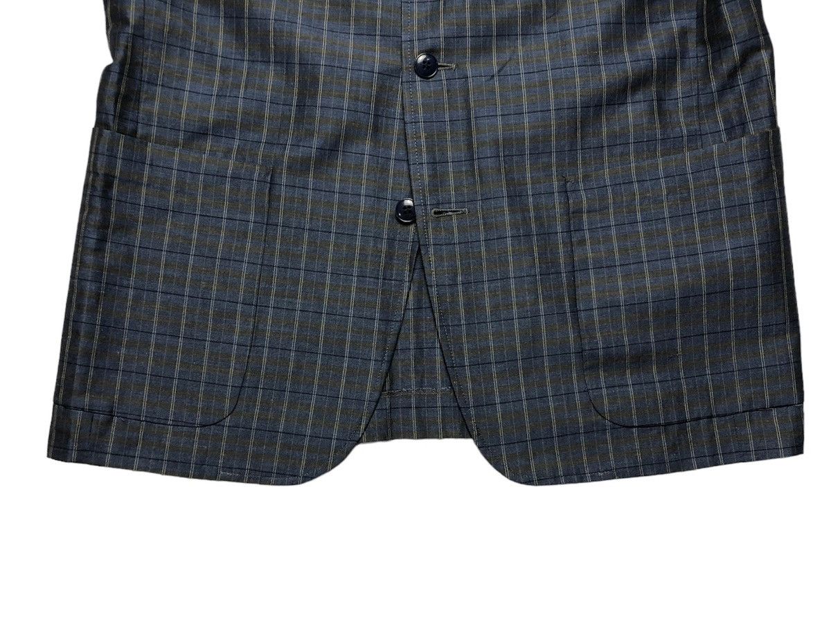 Vintage Lanvin vintage unlined checkered linen/cotton blazer Size 50R - 4 Thumbnail