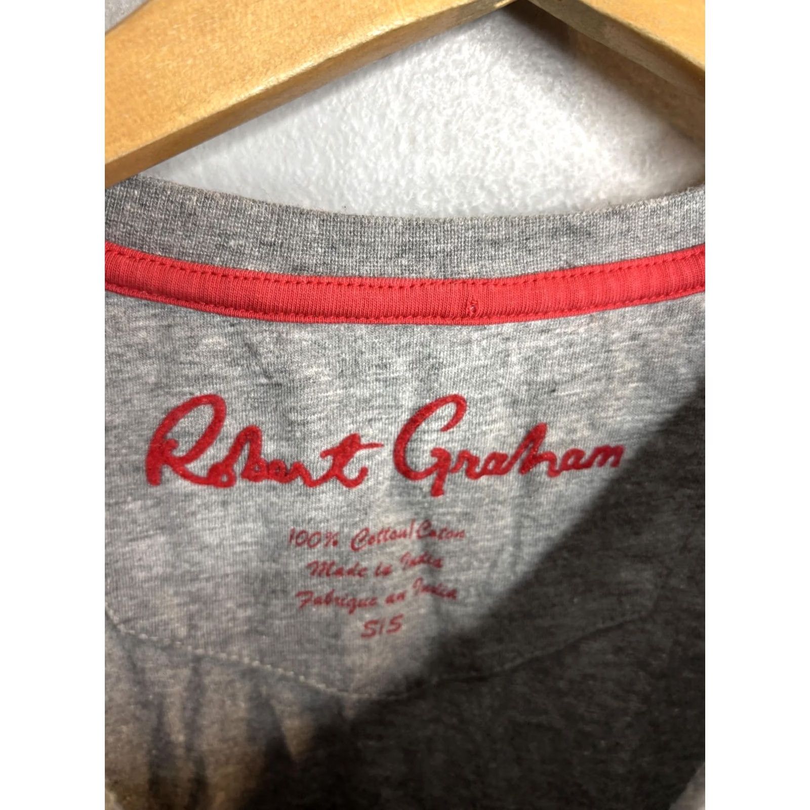 Robert Graham Robert Graham Shirt Mens Small Gray Graphic Elephant Palm Trees Cotton T-Shirt Short Sleeve Crew Neck Graphic Print Size US S / EU 44-46 / 1 - 3 Thumbnail