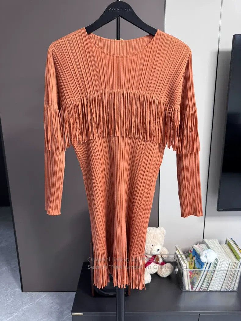 Issey Miyake Issey Miyake Fringed Long Top Size L / US 10 / IT 46 - 1 Thumbnail