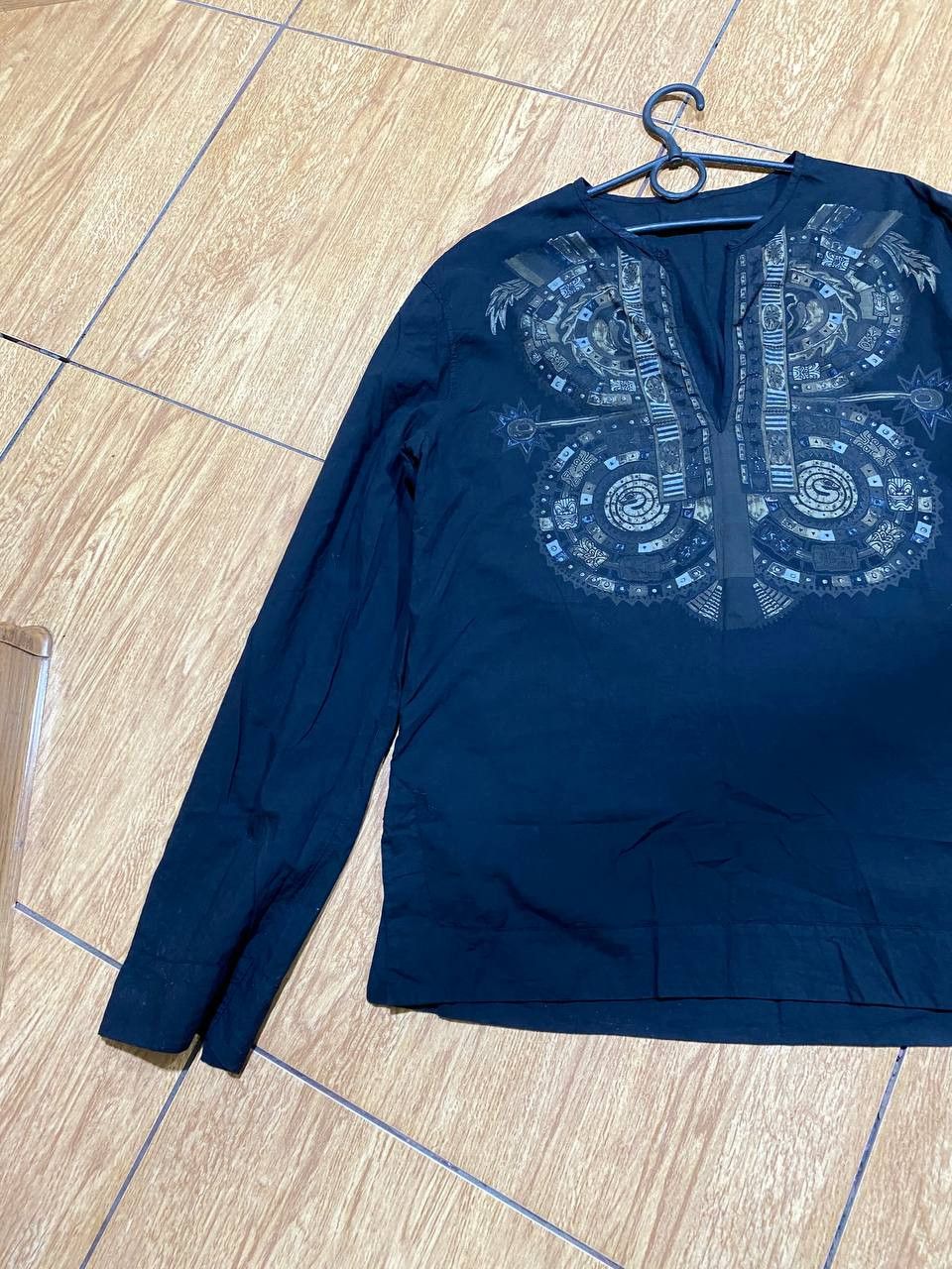 Just Cavalli Just Cavalli Long Sleeve Shirt Logo Black Print Size US M / EU 48-50 / 2 - 4 Thumbnail