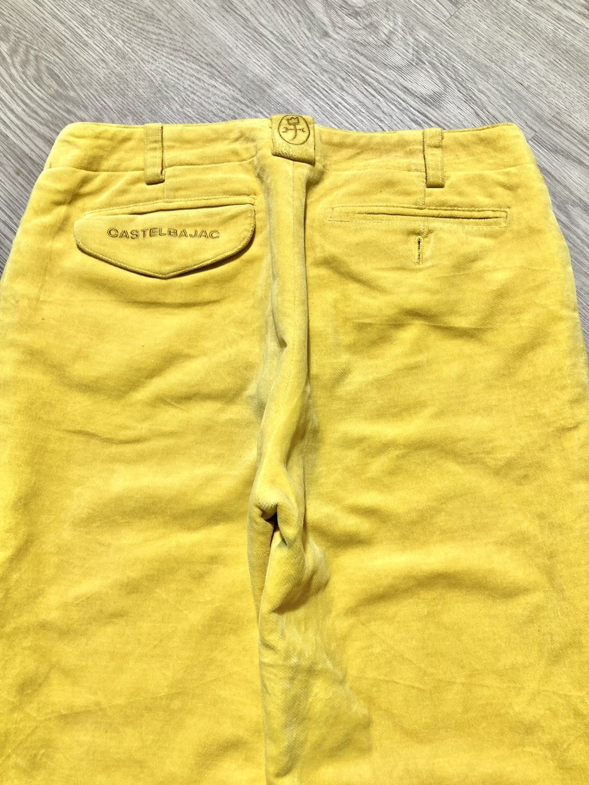 Jean Charles De Castelbajac 1990s Vintage Castelbajac Sport Wax Pants Yellow Luxury Size US 26 / EU 42 - 4 Thumbnail
