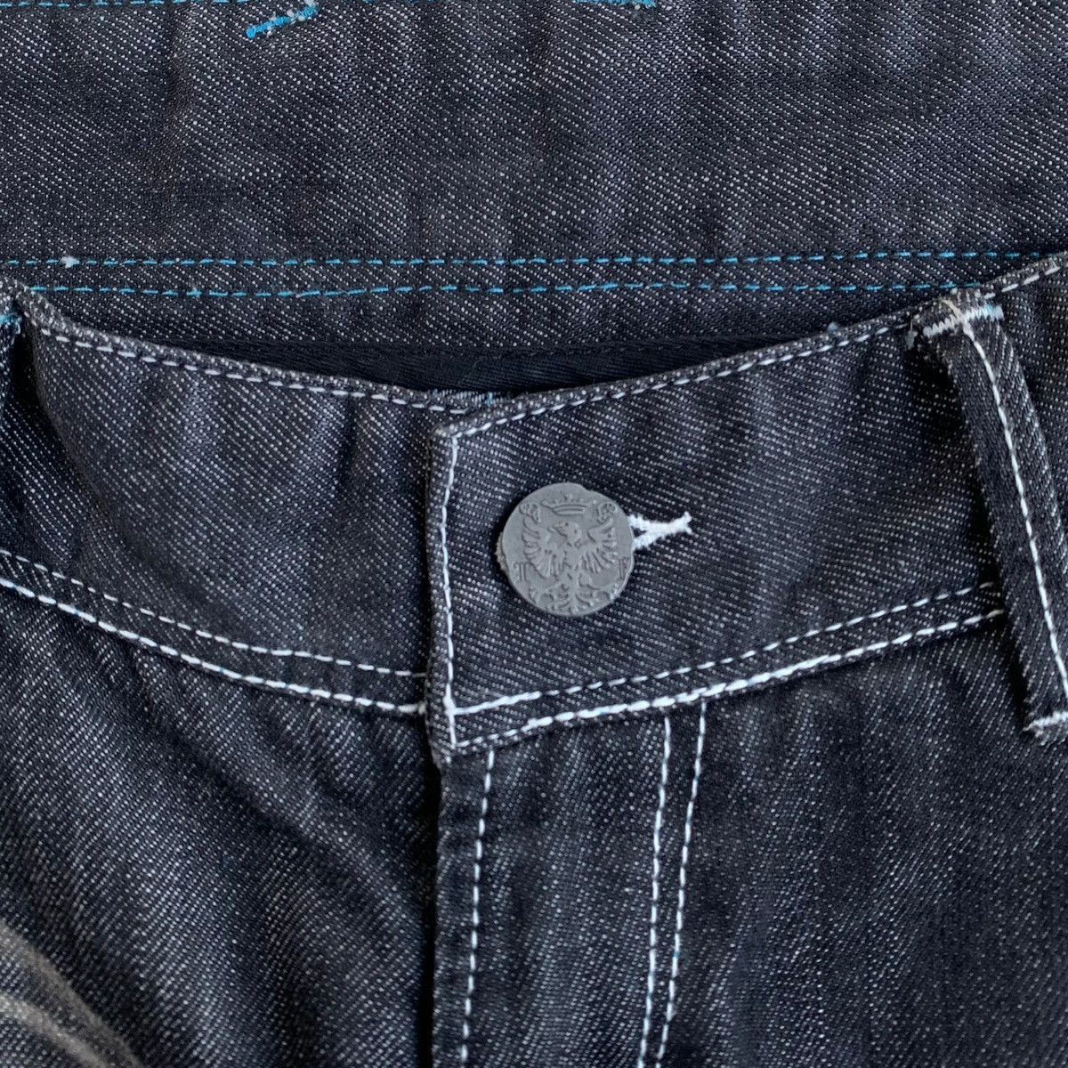Japanese Brand × Vintage Rare Japanese Brand Diabro Mud Black Wash Flared Jeans Size US 32 / EU 48 - 6 Thumbnail