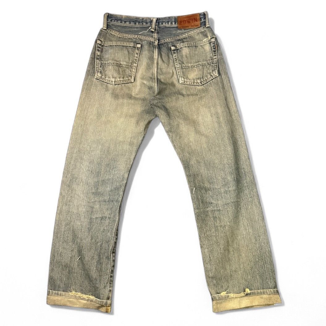 If Six Was Nine Vtg Archival Selvedge Edwin 505xx Thrashed Distressed Mud Size US 29 - 2 Thumbnail