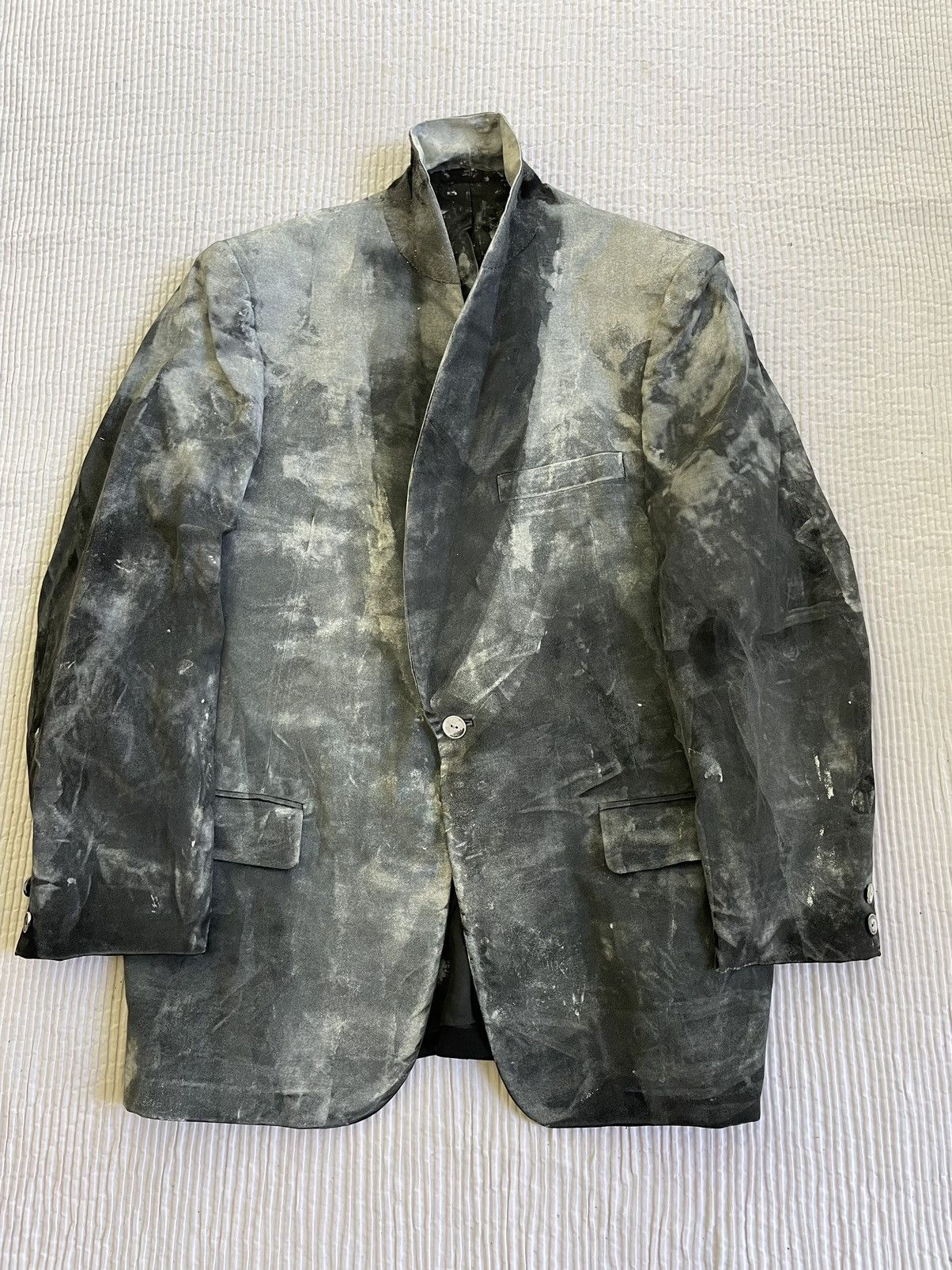 Handmade Painted Tuxedo Jacket Size 40R - 8 Thumbnail