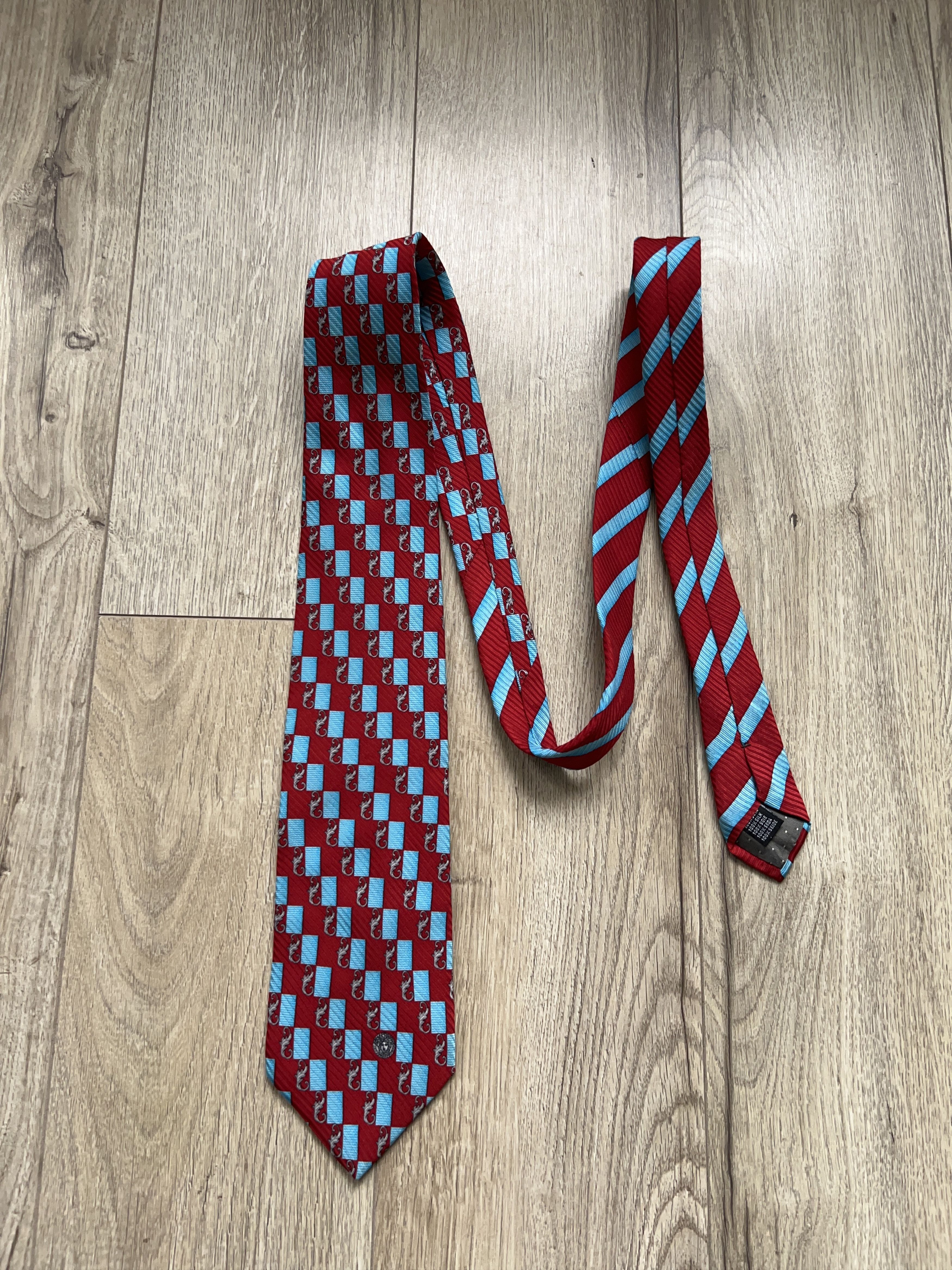 Versace × Vintage Baroque Monogram Made in Italy 100% Silk Necktie Cravatte Size ONE SIZE - 1 Thumbnail