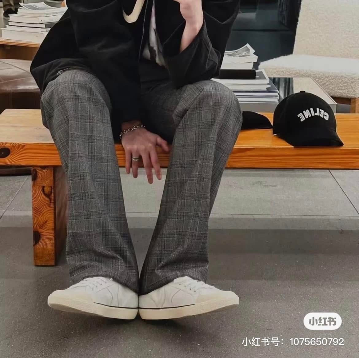 Celine × Hedi Slimane FW23 Prince Of Wales Straight Pants sz46/48/50/52/54 Size 50S - 2 Thumbnail