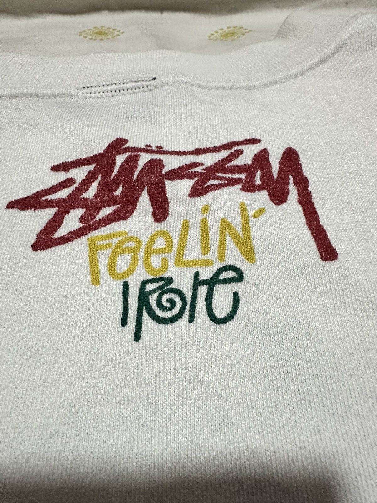 Stussy Vintage 80s Old stussy Feelin Irie Rasta surfman sweatshirt Size US M / EU 48-50 / 2 - 5 Thumbnail