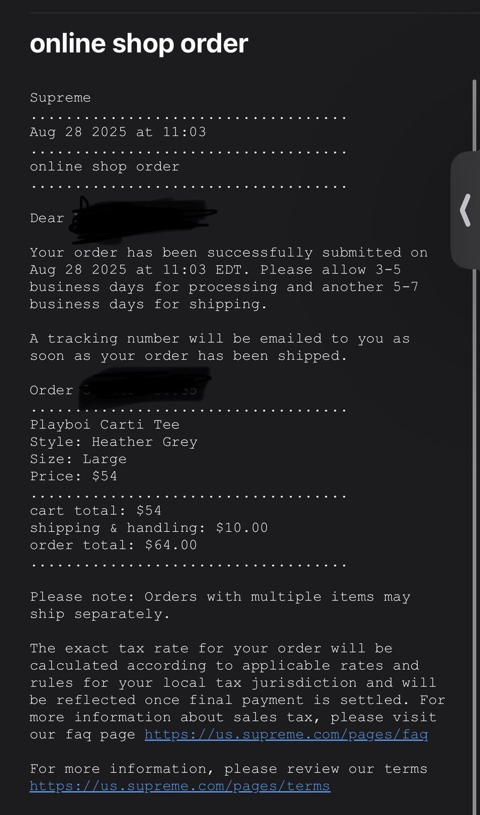 Supreme Supreme Playboy Carti Tee Grey Size US L / EU 52-54 / 3 - 5 Thumbnail