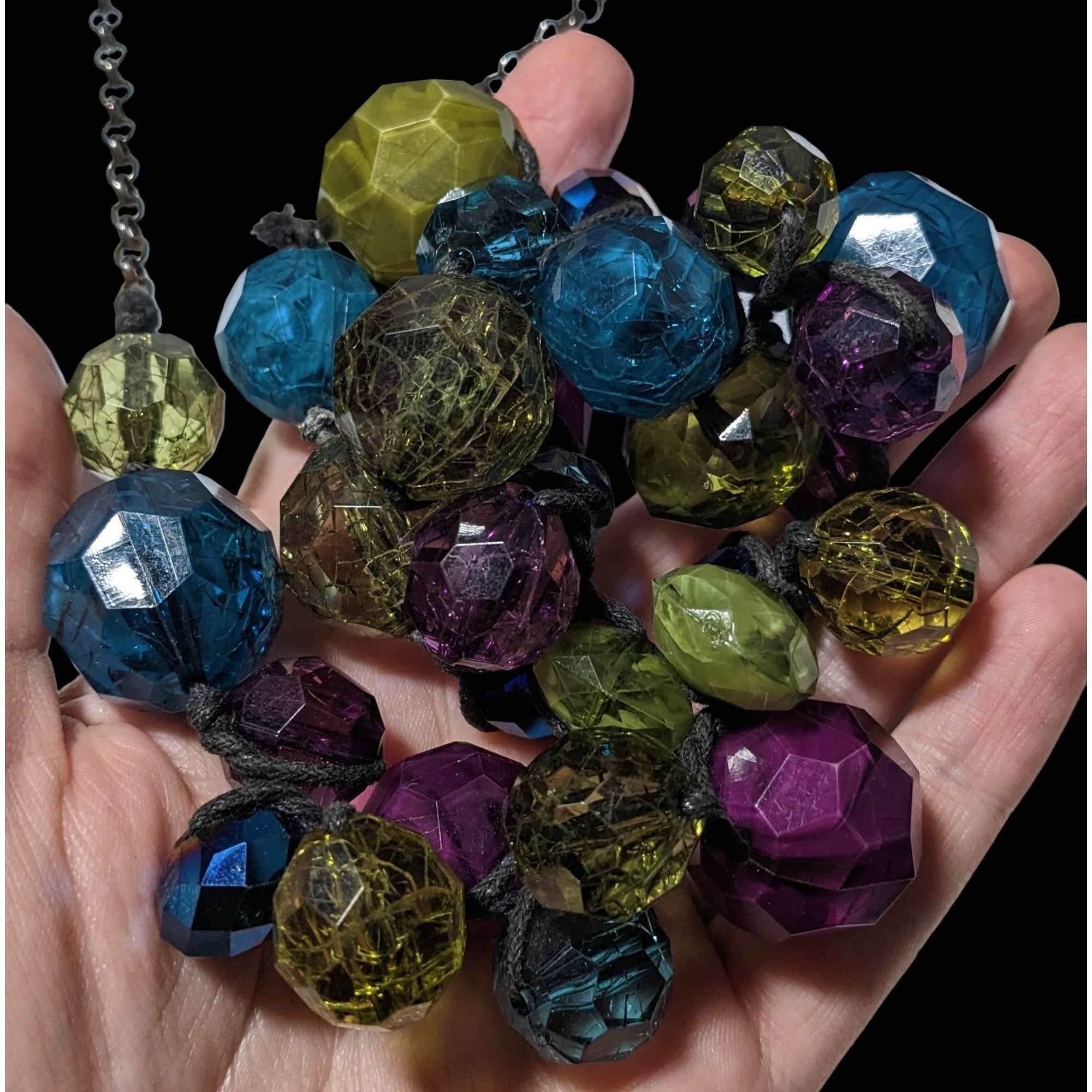 Other Chunky Cool Tone Rainbow Beaded Necklace Size ONE SIZE - 5 Thumbnail