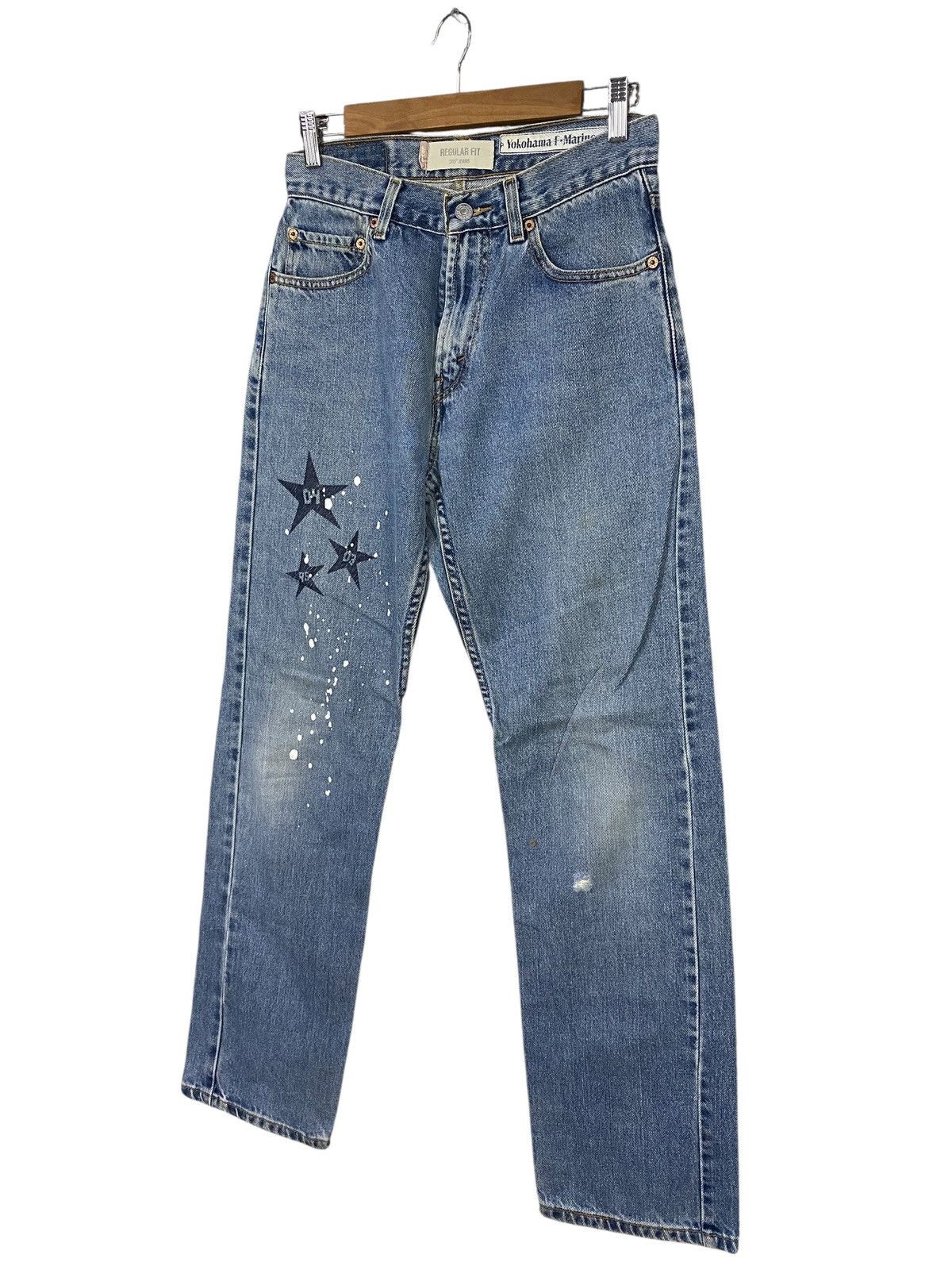 Levi's Levis regular fit 505 x yokohama f.marinos denim pant Size US 28 / EU 44 - 2 Thumbnail