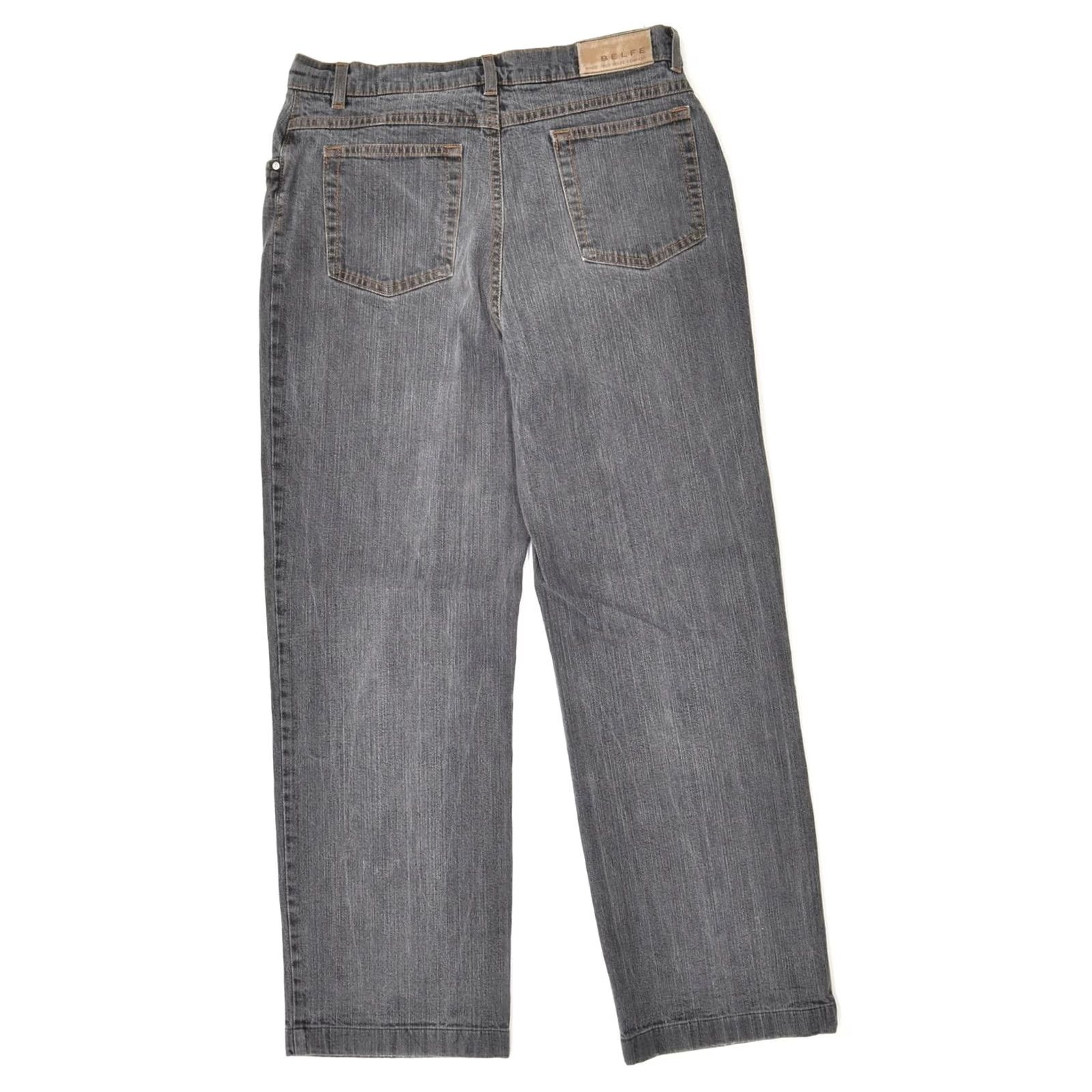 Vintage BELFE & BELFE Womens Straight Jeans W30 L26 Grey CN02 Size 30" / US 8 / IT 44 - 2 Thumbnail
