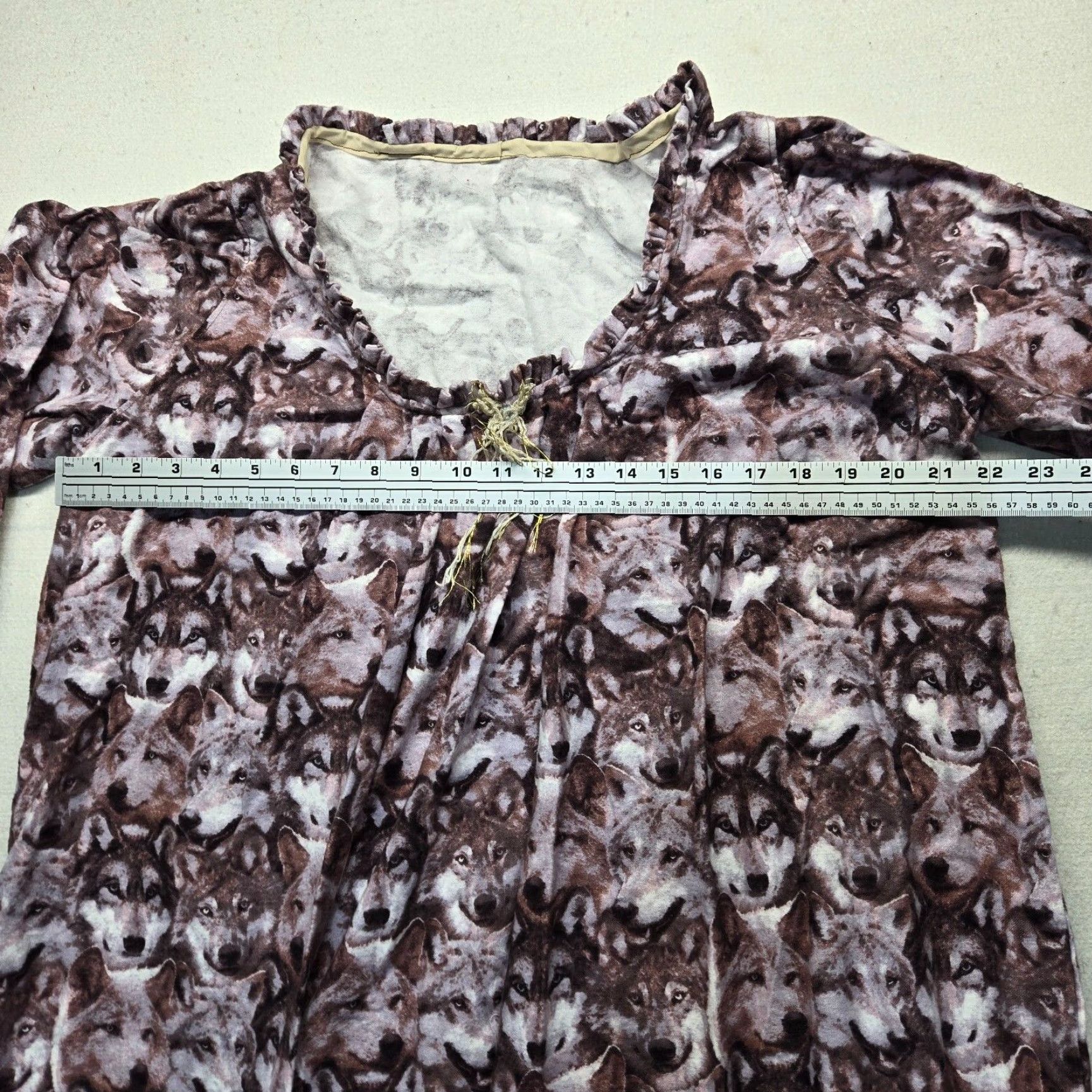 Vintage VINTAGE Wolf Husky Long Sleep Shirt Sleepwear Women XL Black Shirt Womens XL Sleepwear Size XL / US 12-14 / IT 48-50 - 4 Thumbnail